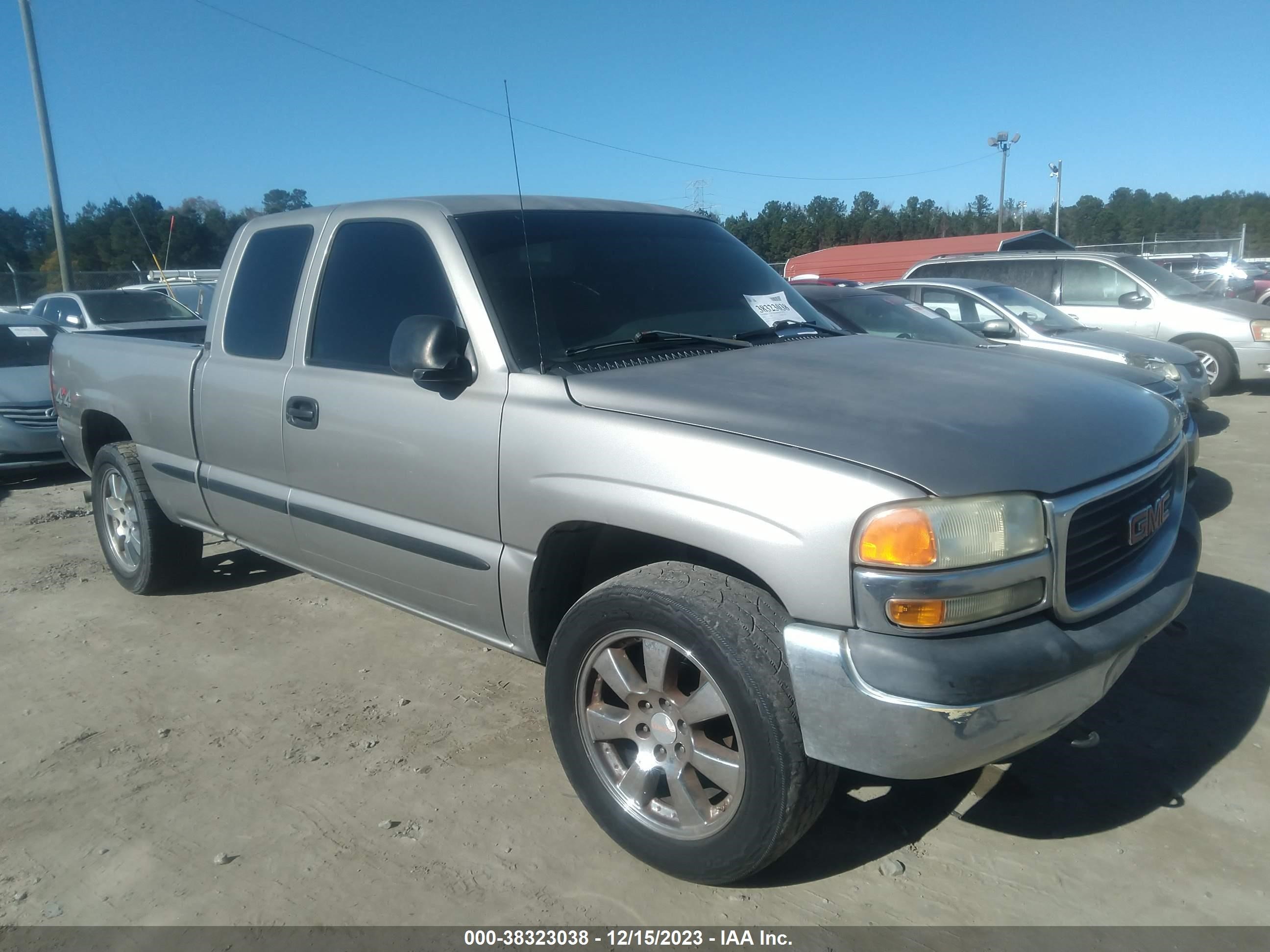 GMC SIERRA 2002 1gtek19t12e242224