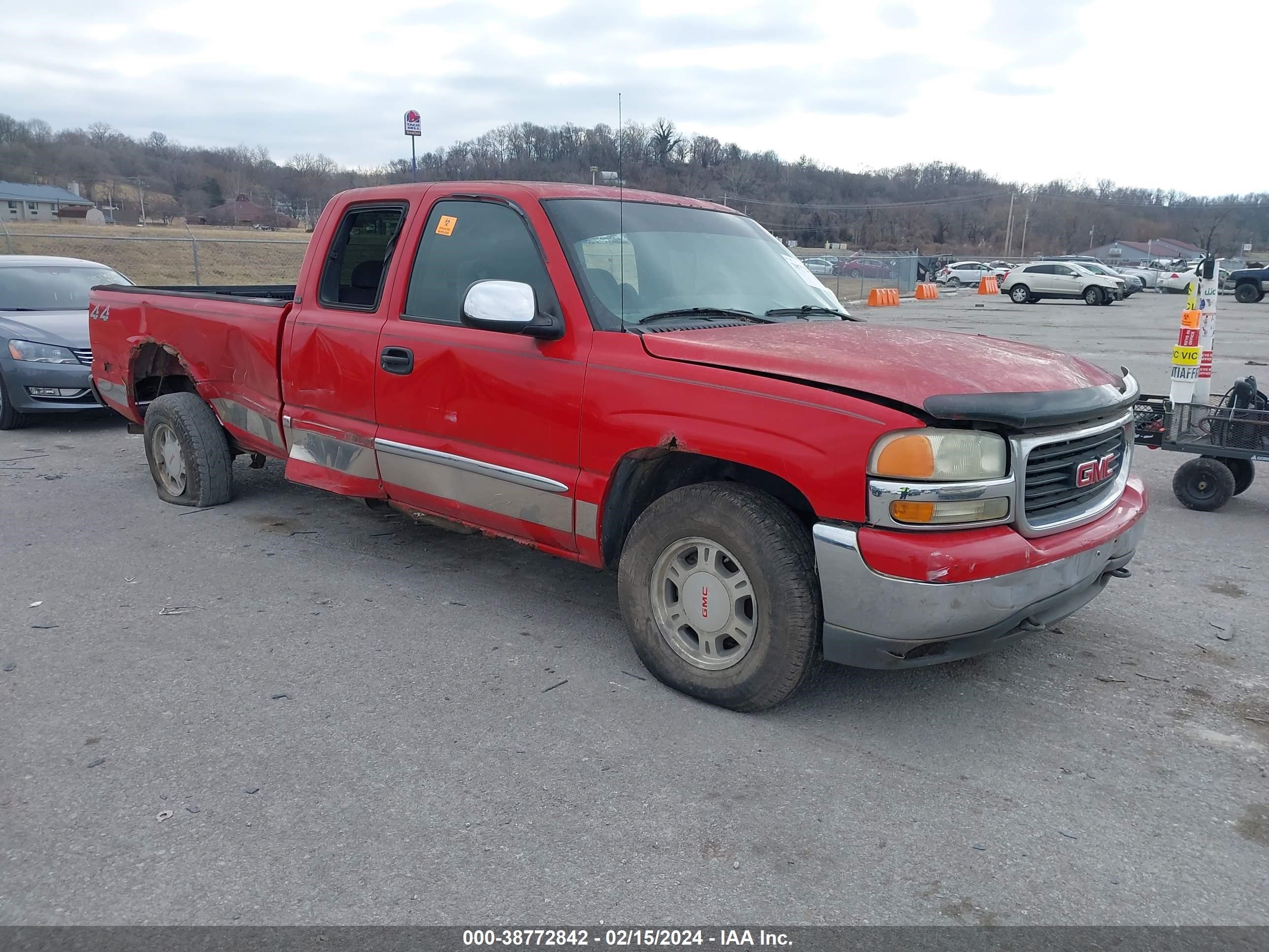 GMC SIERRA 2002 1gtek19t62e260170