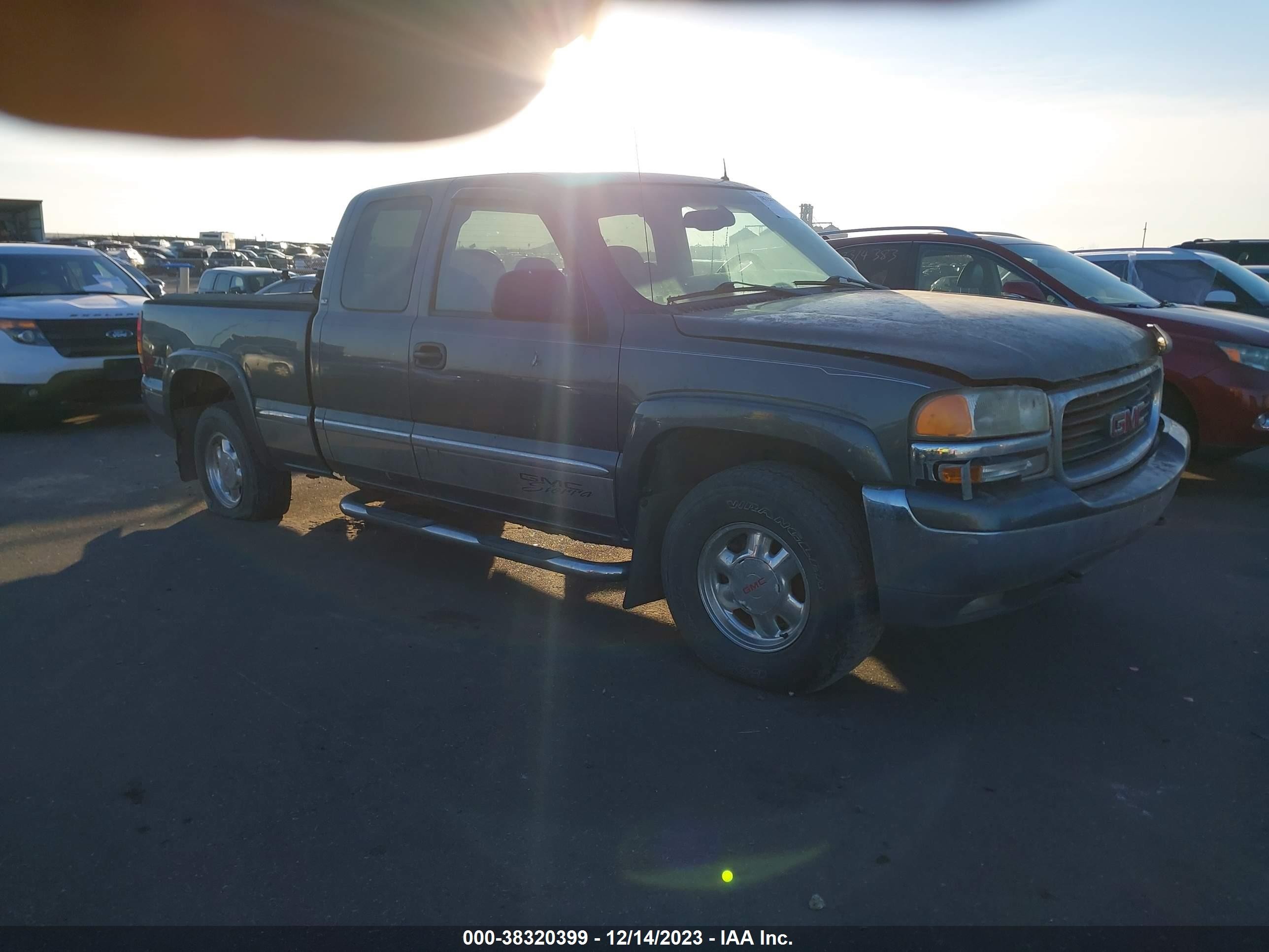 GMC SIERRA 2002 1gtek19tx2e203776