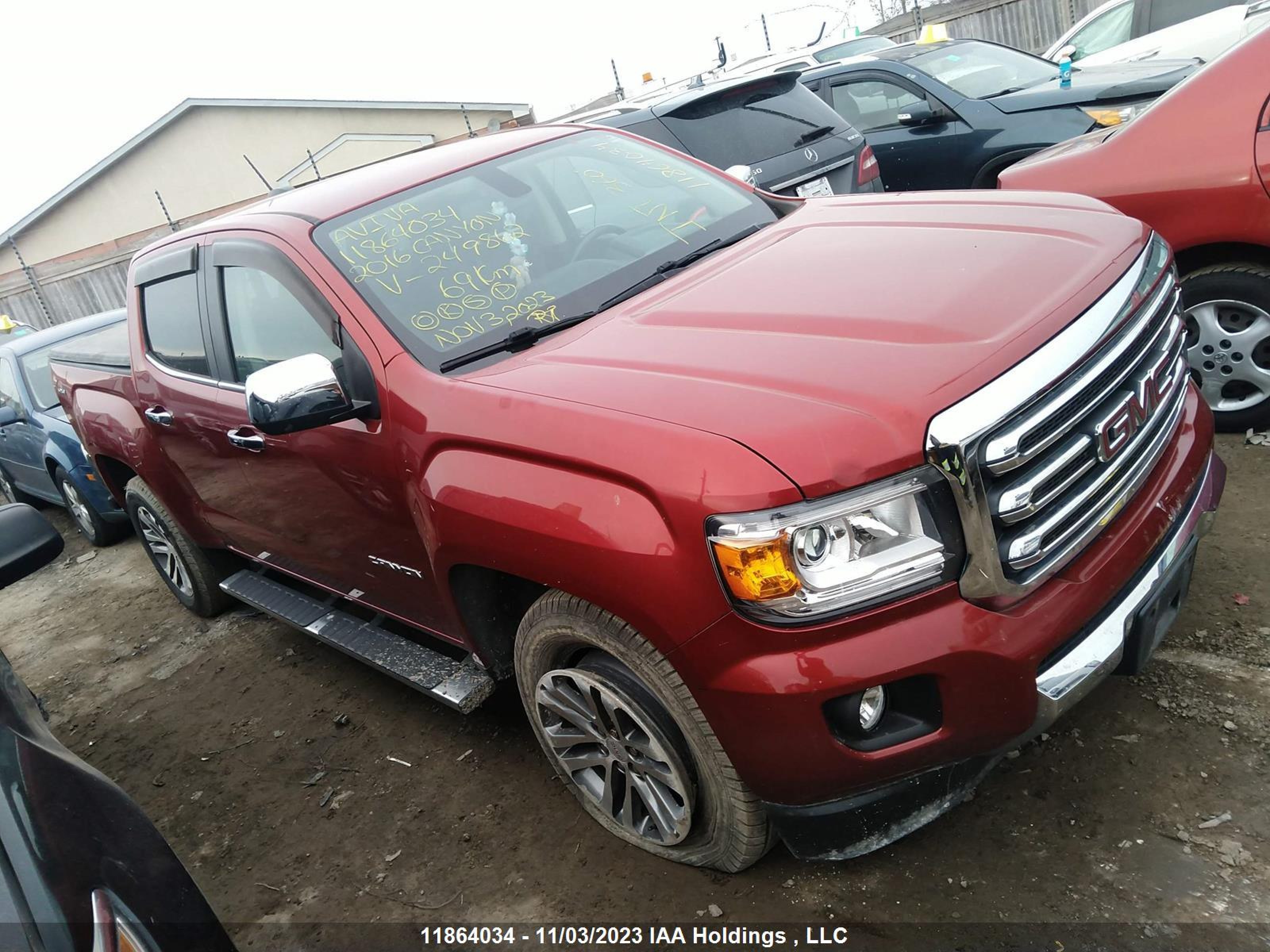 GMC CANYON 2016 1gtg6de39g1249862