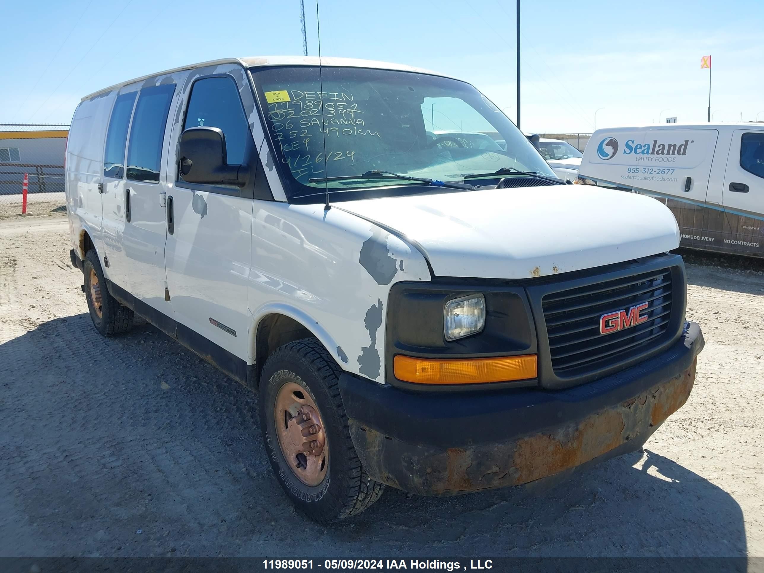 GMC SAVANA 2006 1gtgg25v261202349