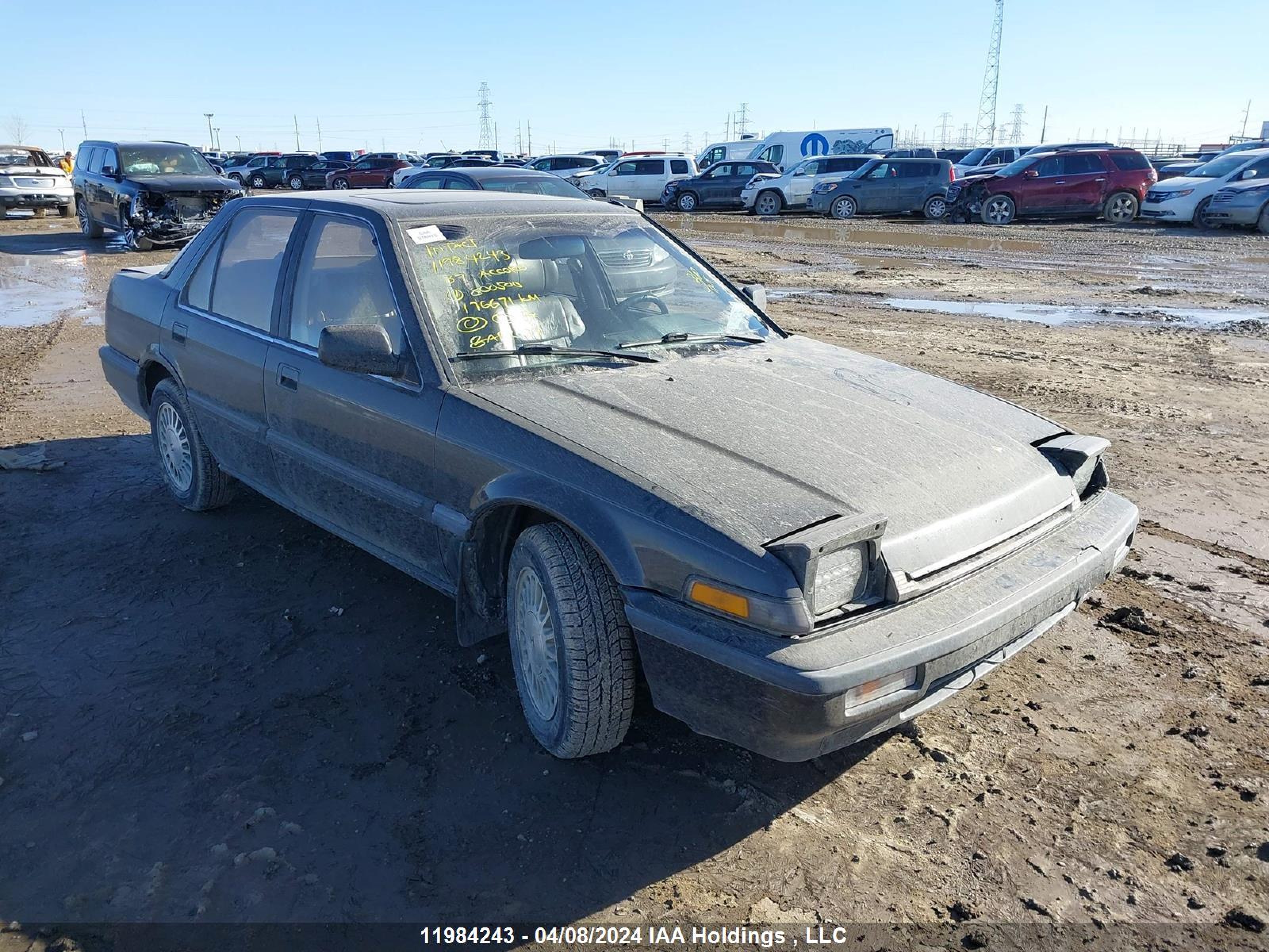 HONDA ACCORD 1989 1hgca5657ka800500