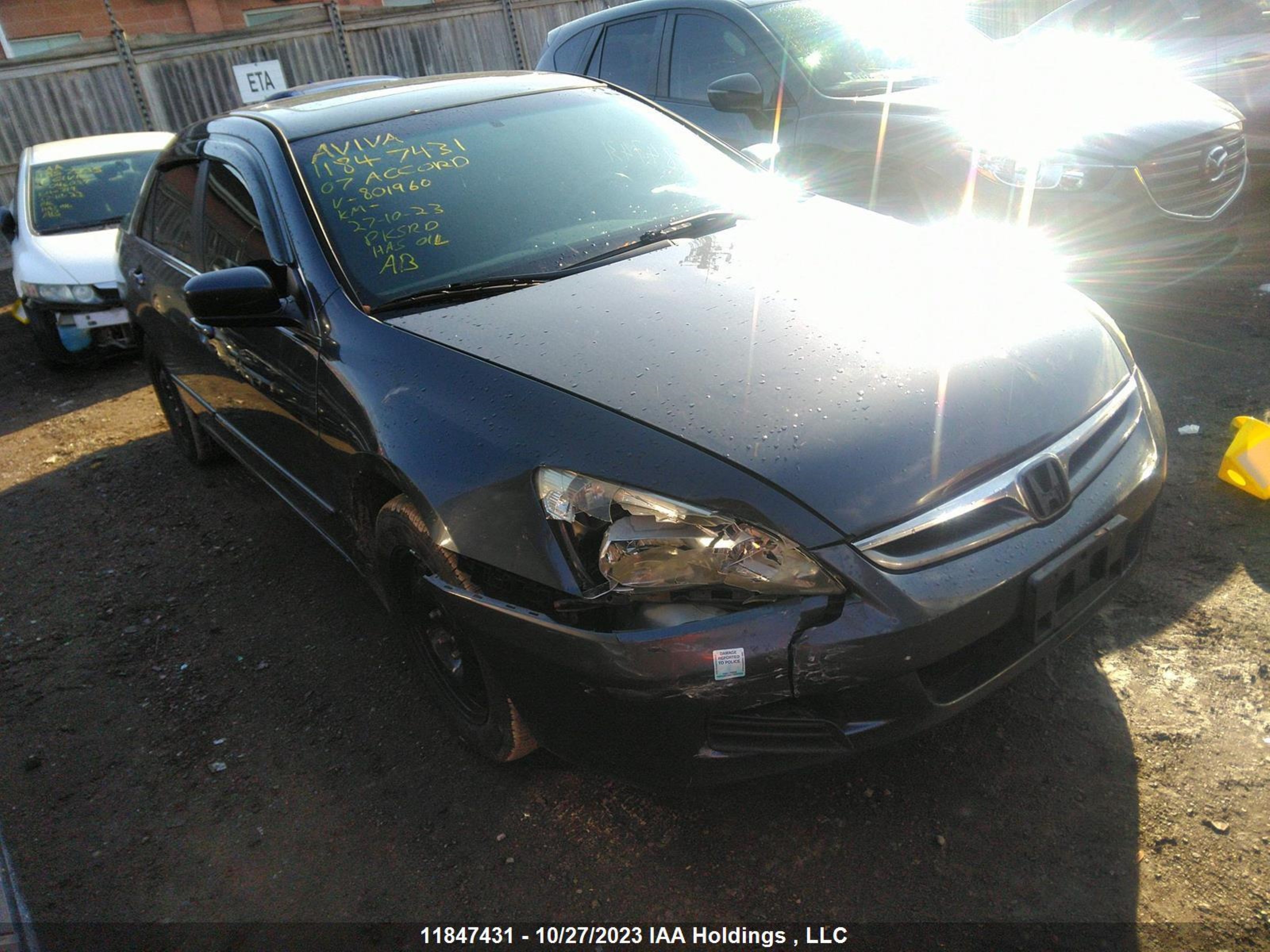 HONDA ACCORD 2007 1hgcm56727a801960