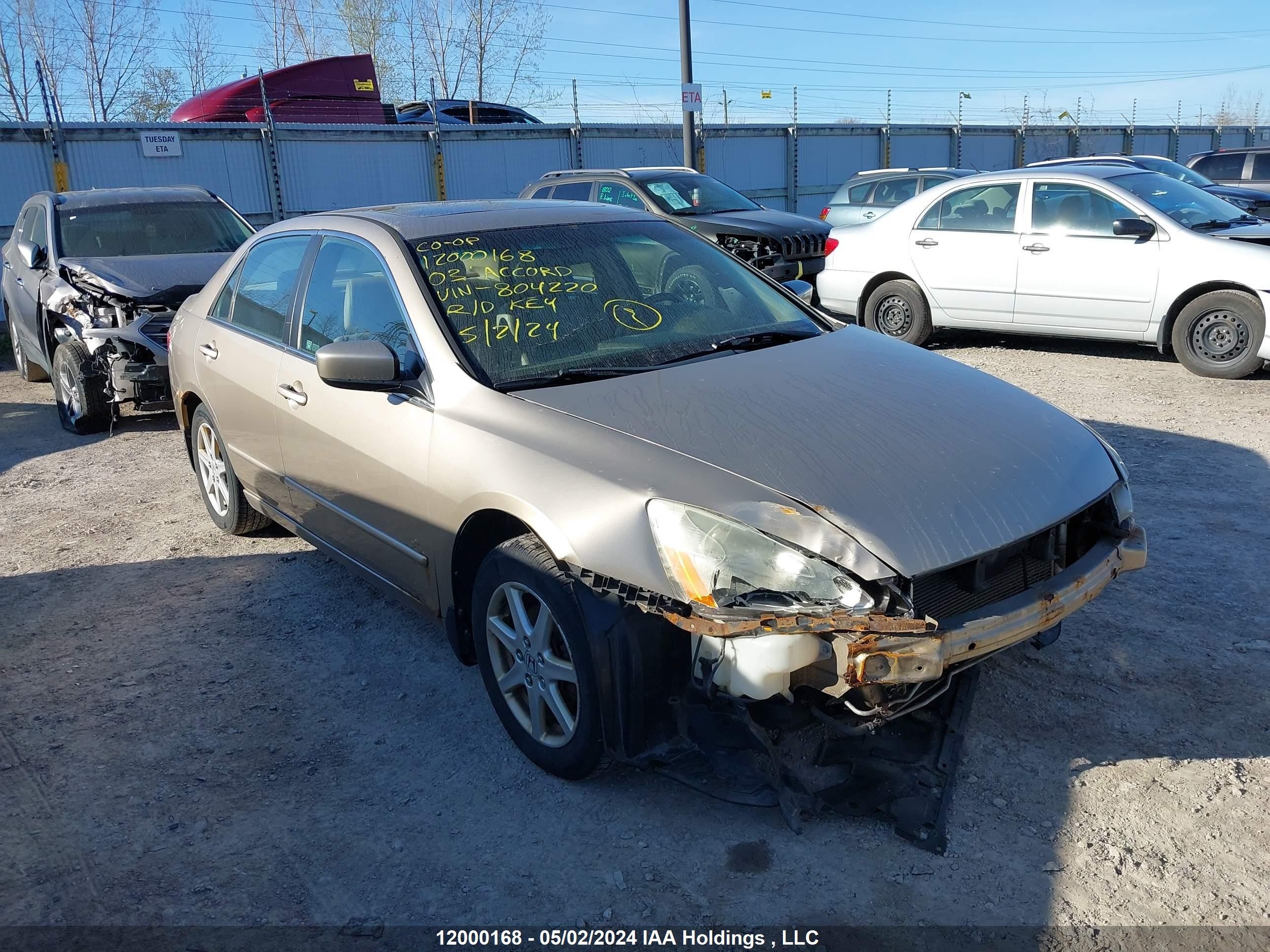 HONDA ACCORD 2003 1hgcm66423a804220