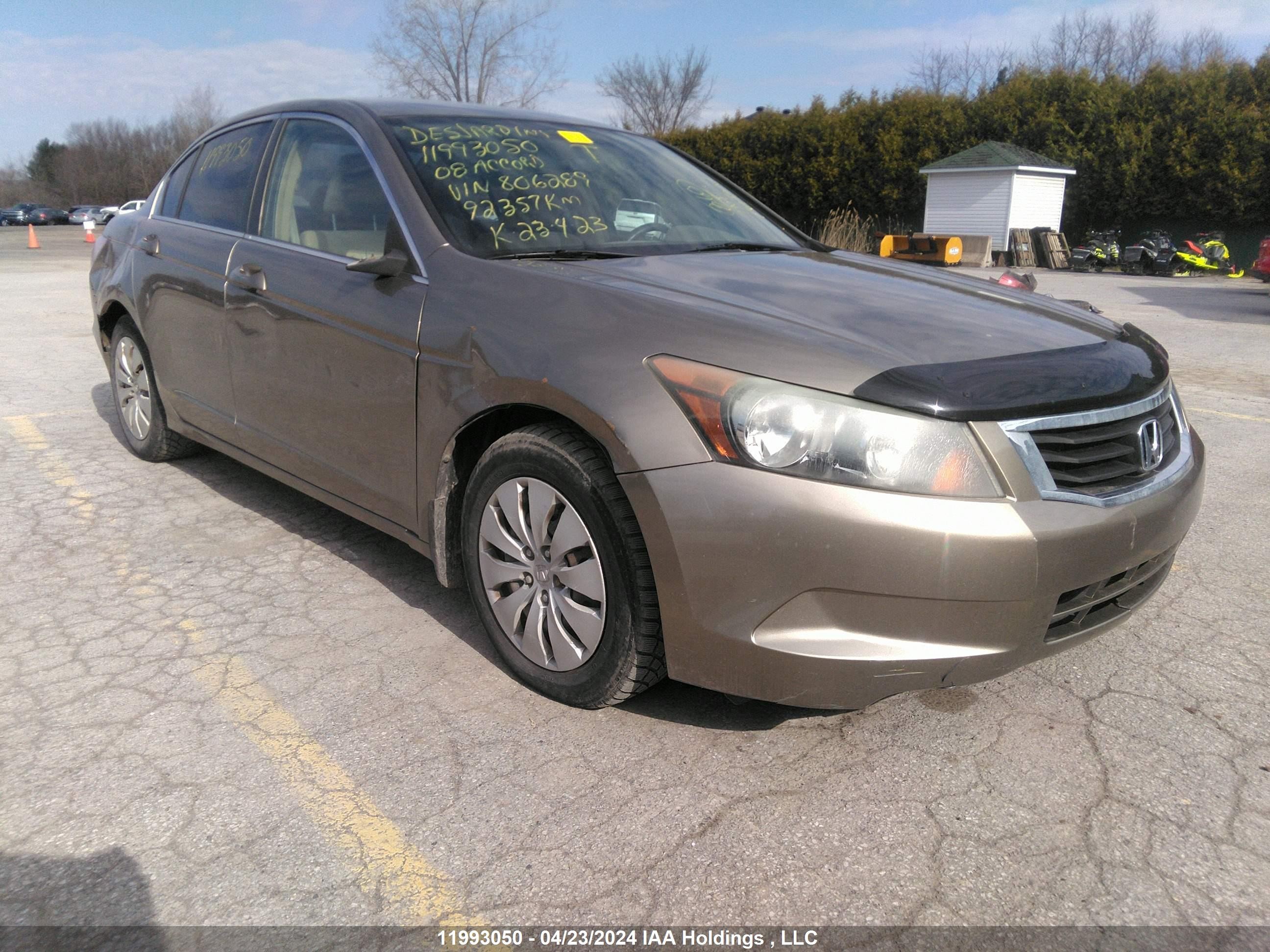 HONDA ACCORD 2008 1hgcp26368a806289