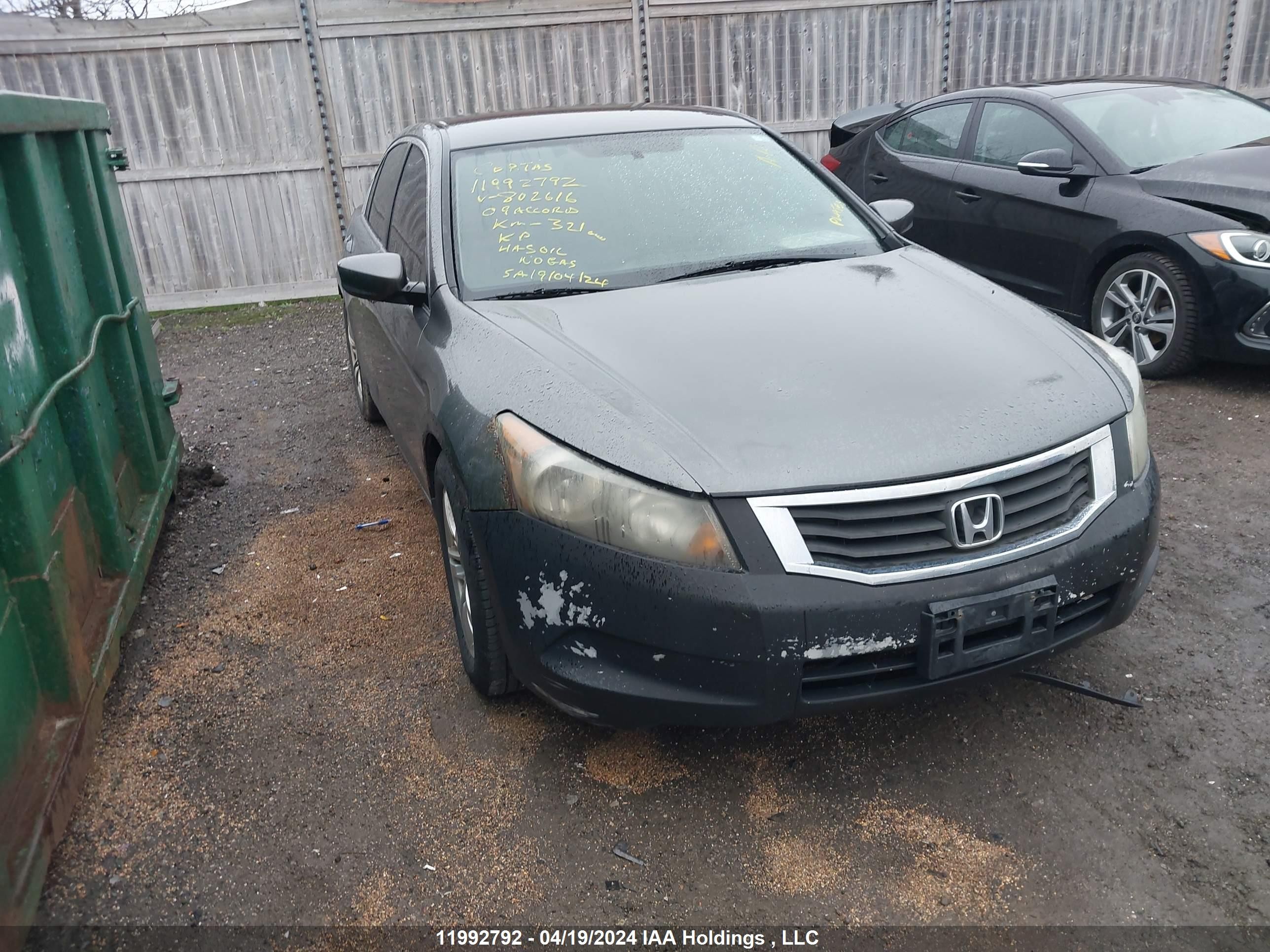 HONDA ACCORD 2009 1hgcp26369a802616