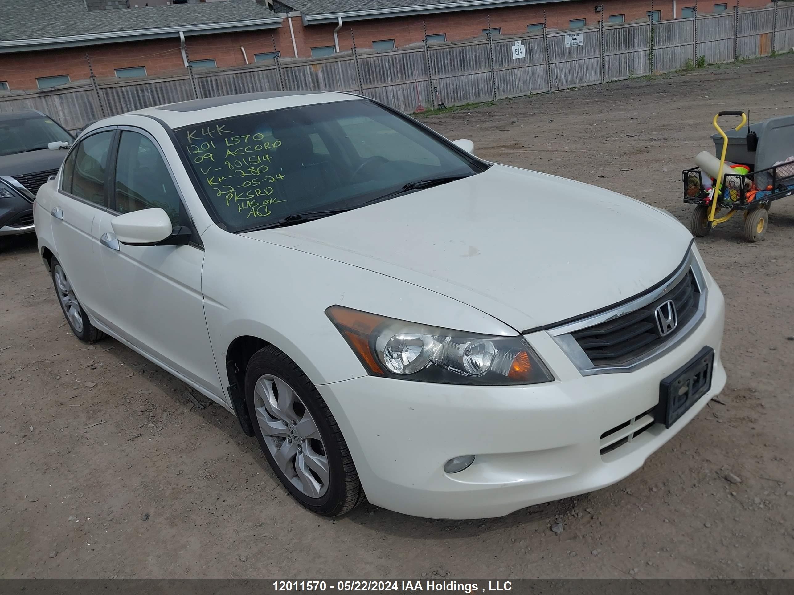 HONDA ACCORD 2009 1hgcp36829a801514