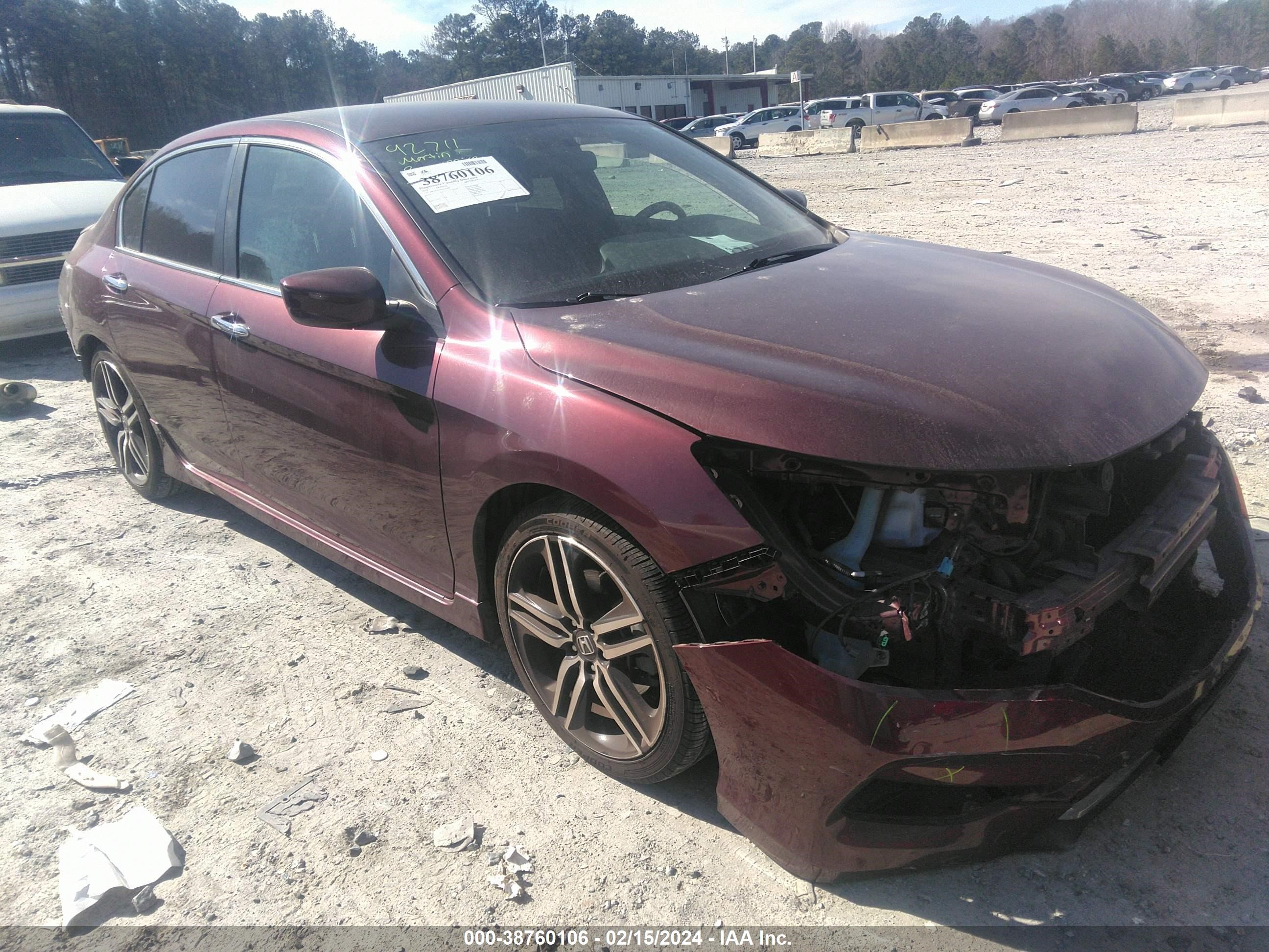 HONDA ACCORD 2016 1hgcr2f56ga145485