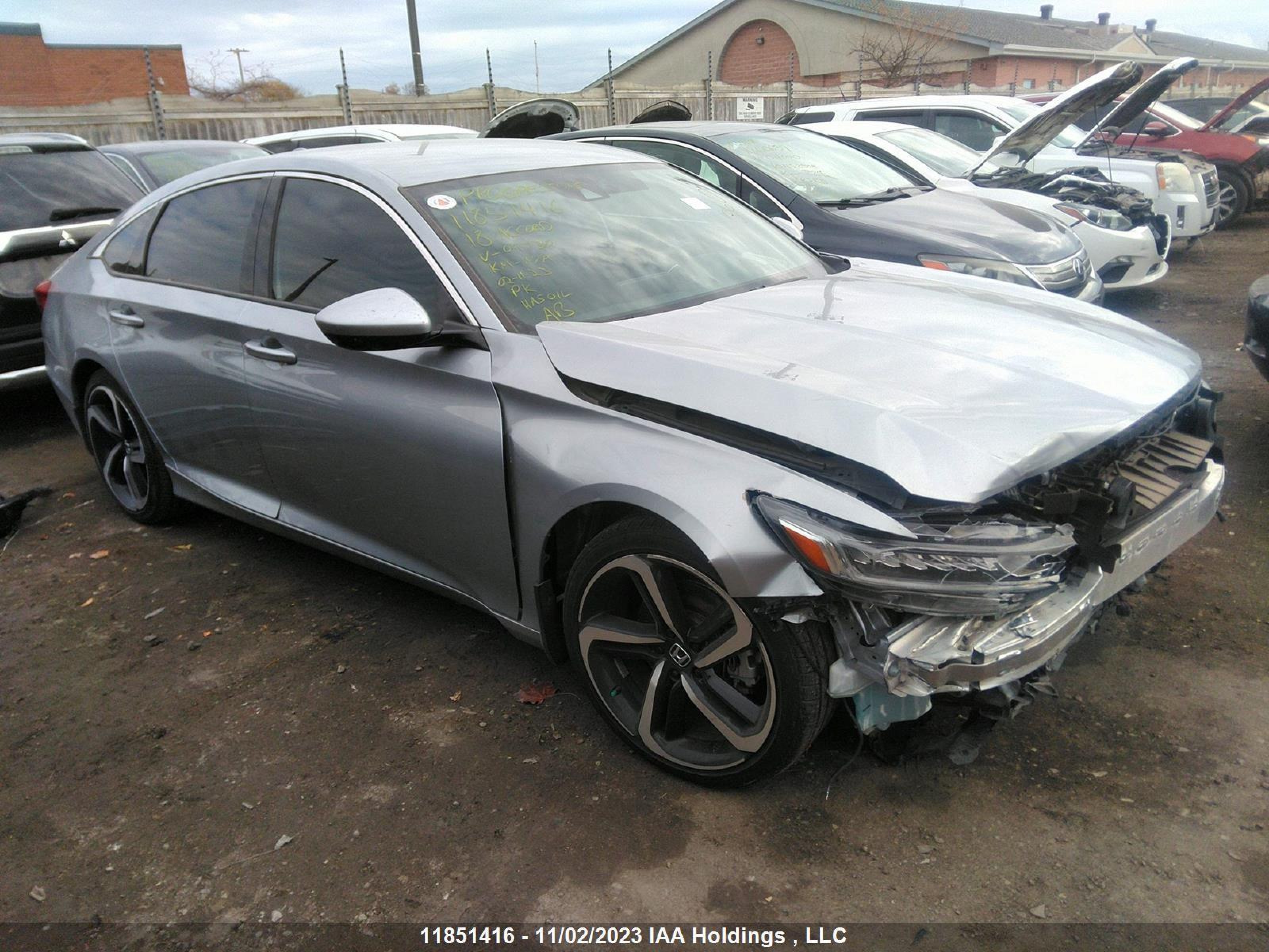 HONDA ACCORD 2018 1hgcv1f3xja097310