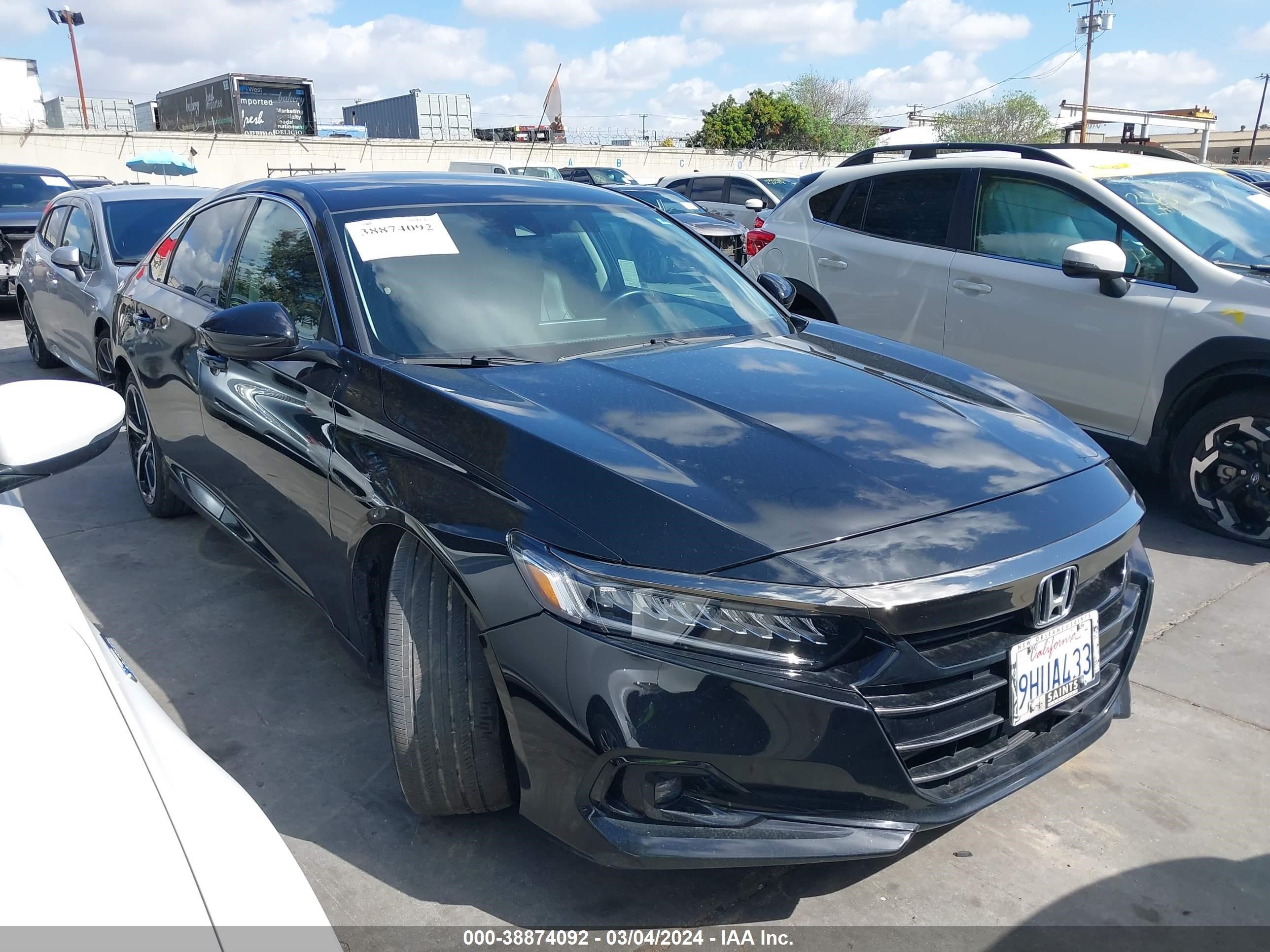 HONDA ACCORD 2021 1hgcv1f42ma074083