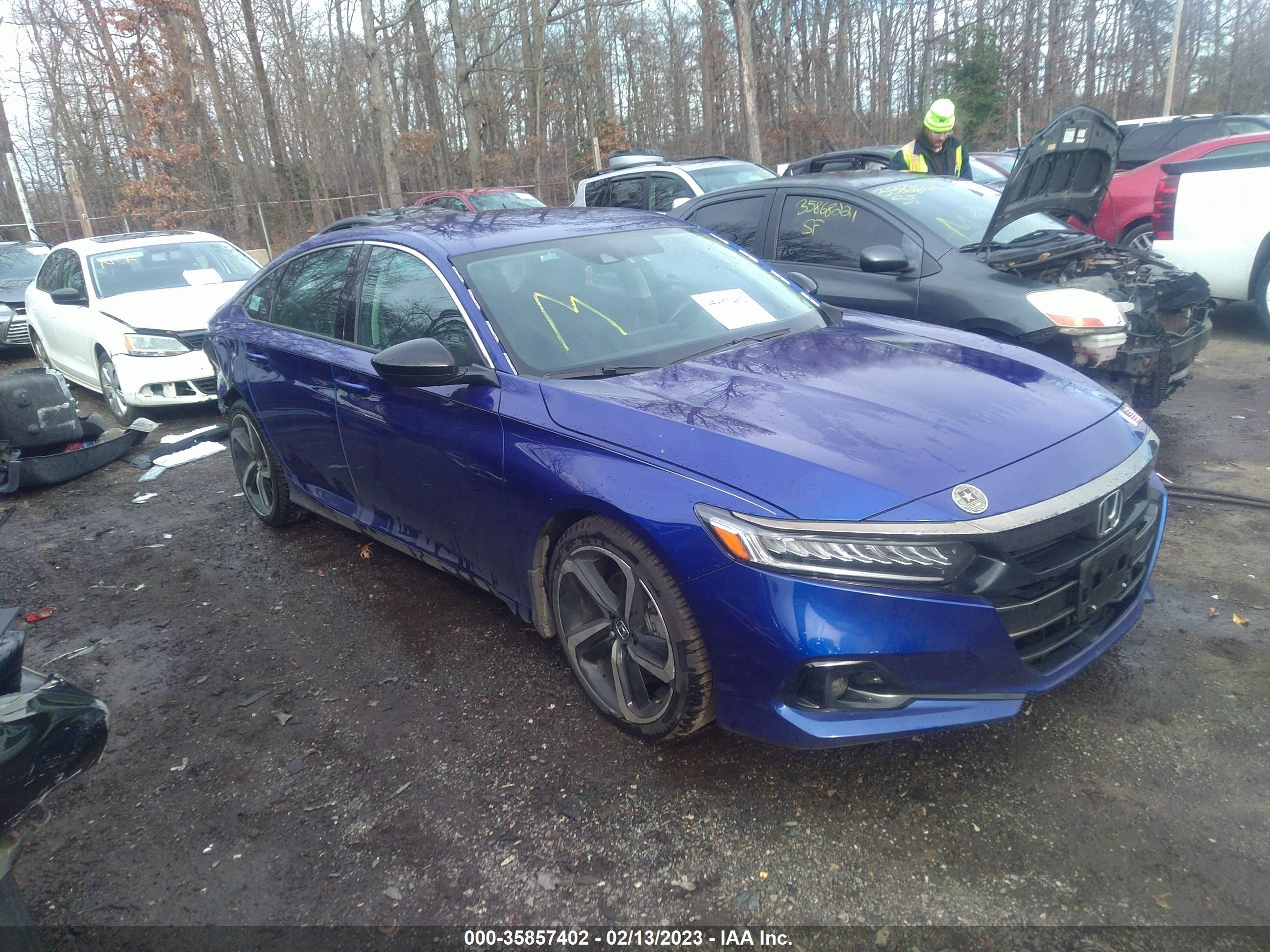 HONDA ACCORD 2021 1hgcv1f45ma124233