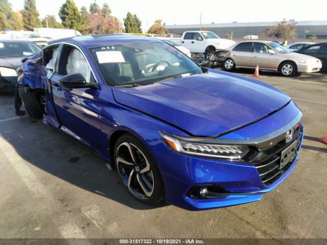 HONDA ACCORD SEDAN 2021 1hgcv2f32ma008680