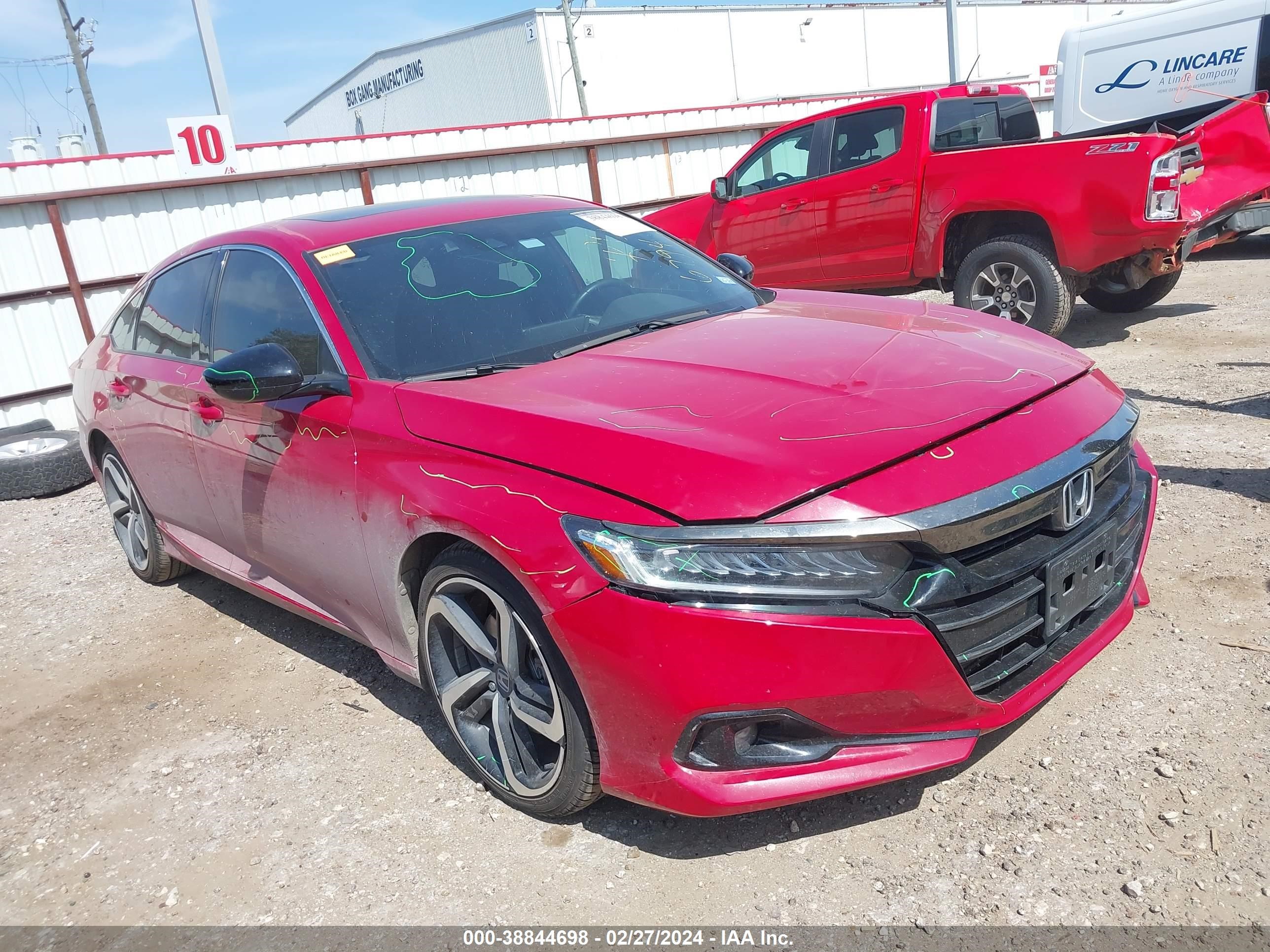 HONDA ACCORD 2021 1hgcv2f37ma009811