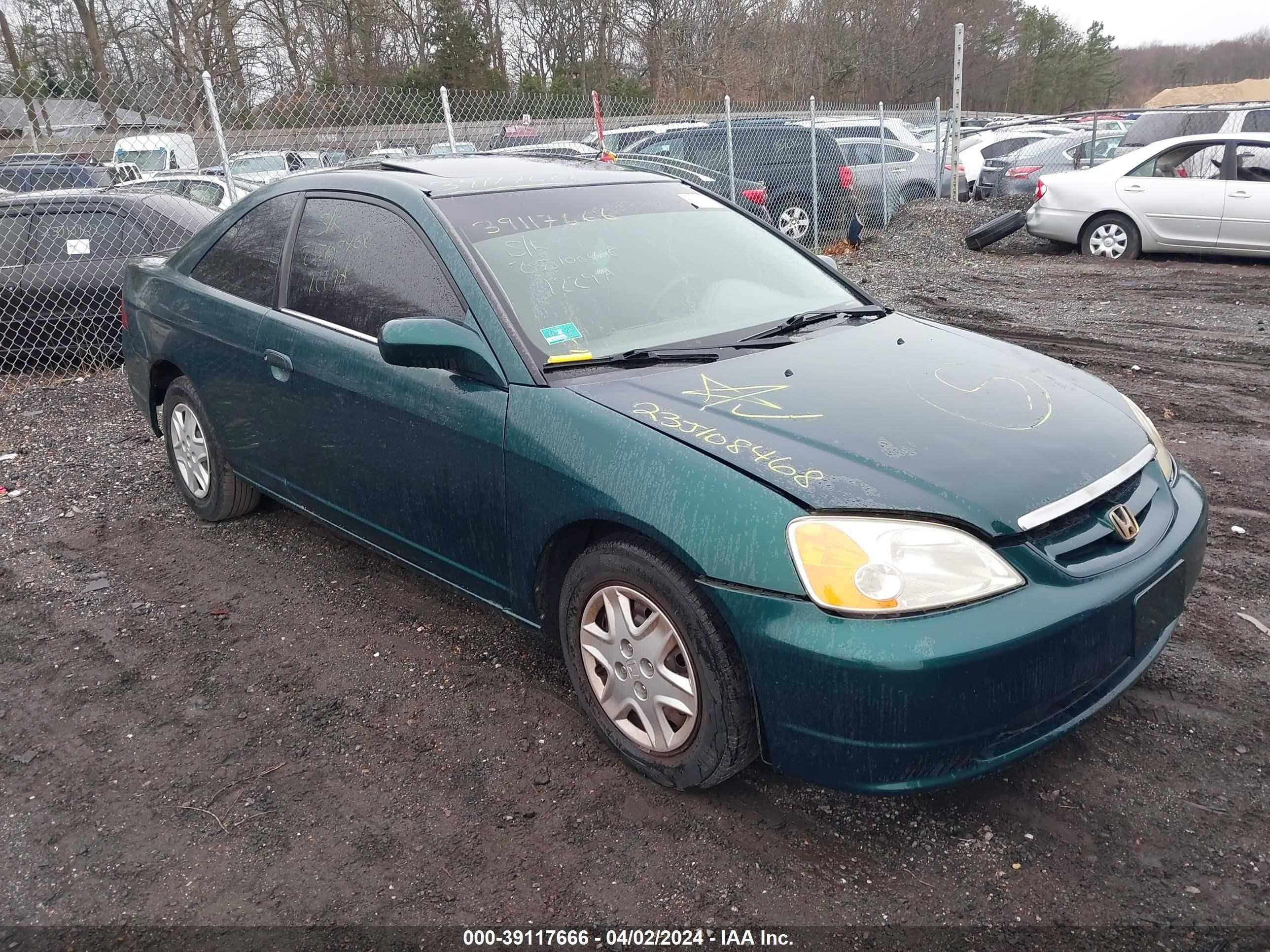 HONDA CIVIC 2001 1hgem22911l062526