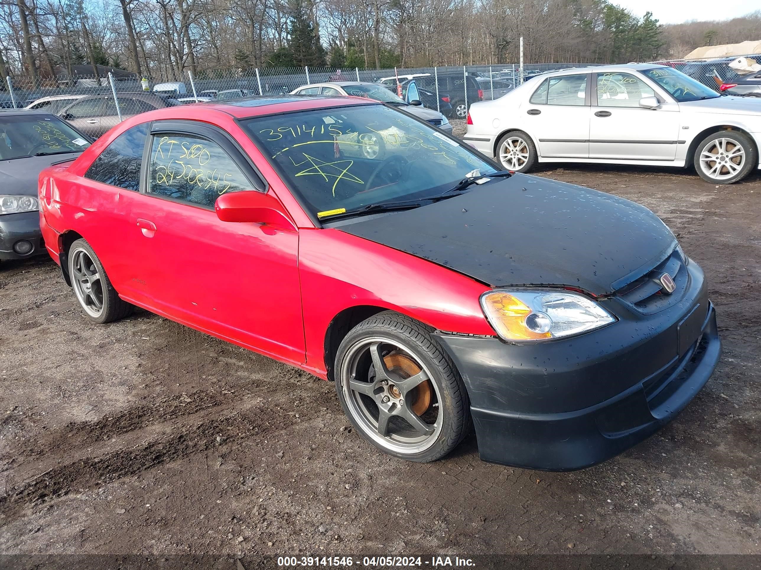 HONDA CIVIC 2001 1hgem22921l105433