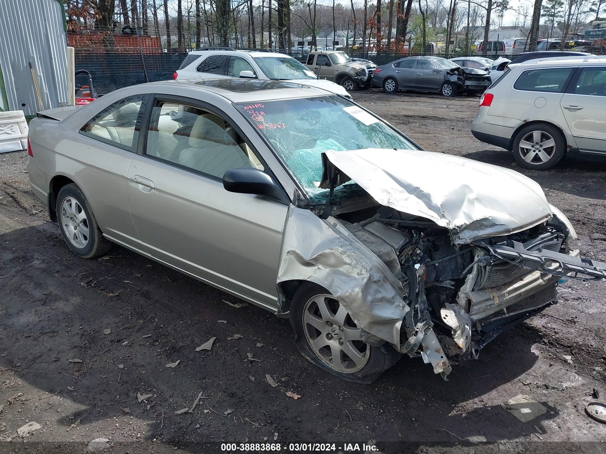 HONDA CIVIC 2003 1hgem22923l053367