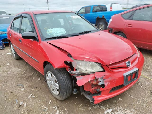 HONDA CIVIC DX V 2005 1hges16335l001917