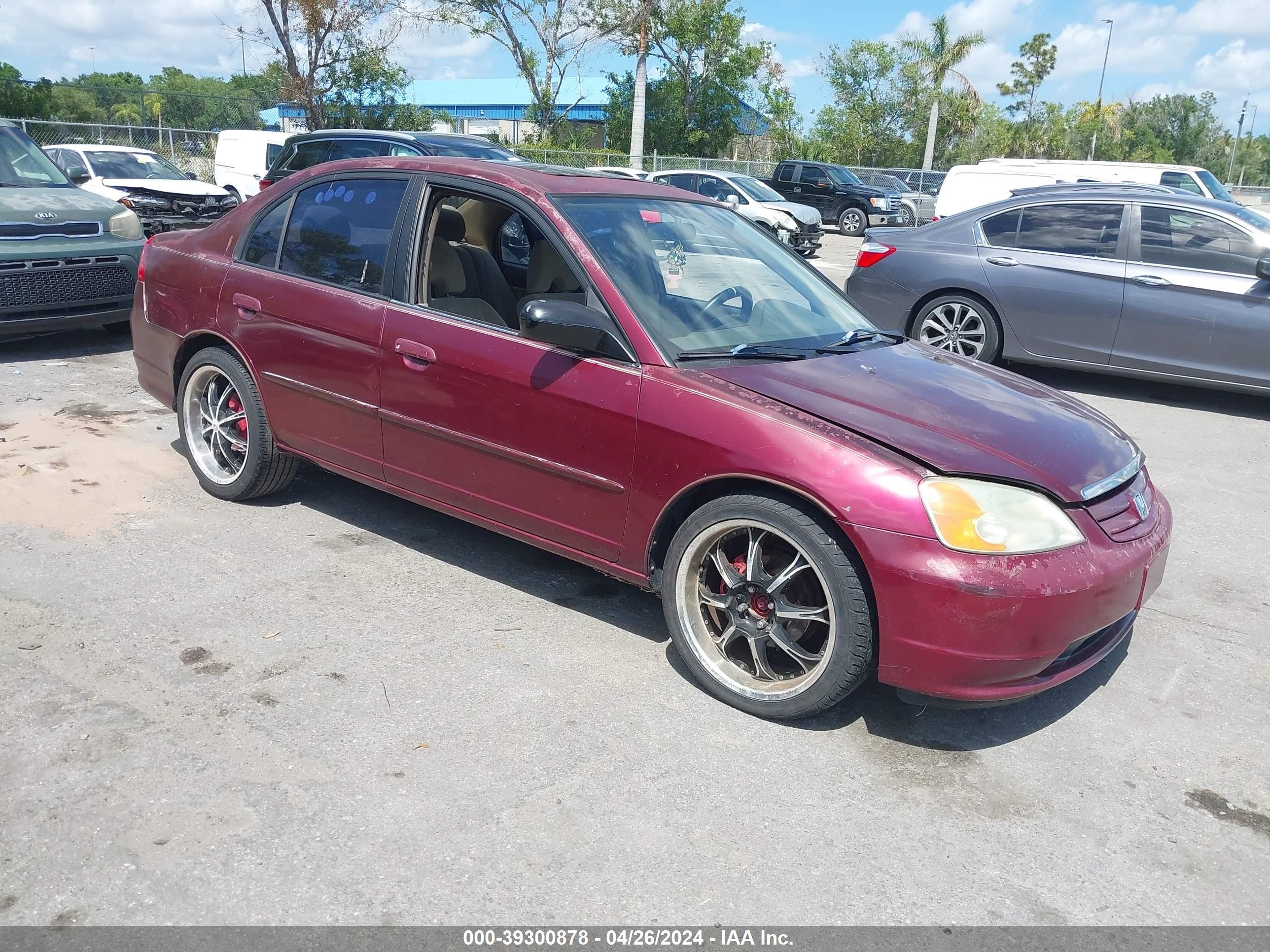 HONDA CIVIC 2003 1hges26713l012890