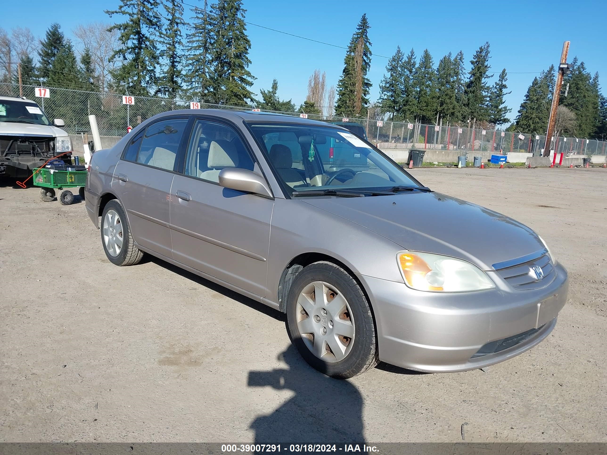 HONDA CIVIC 2002 1hges26722l068593