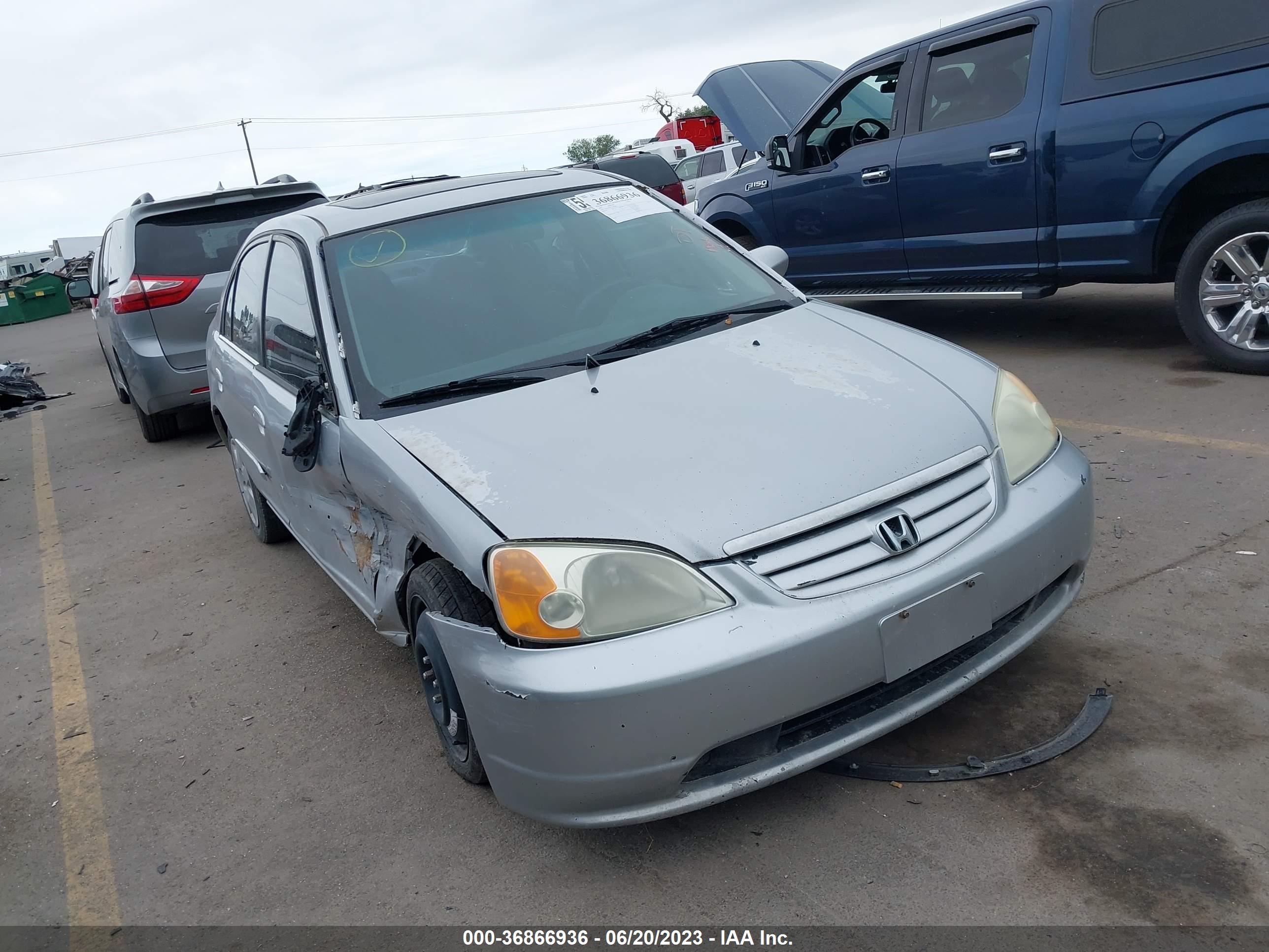 HONDA CIVIC 2001 1hges26771l062187