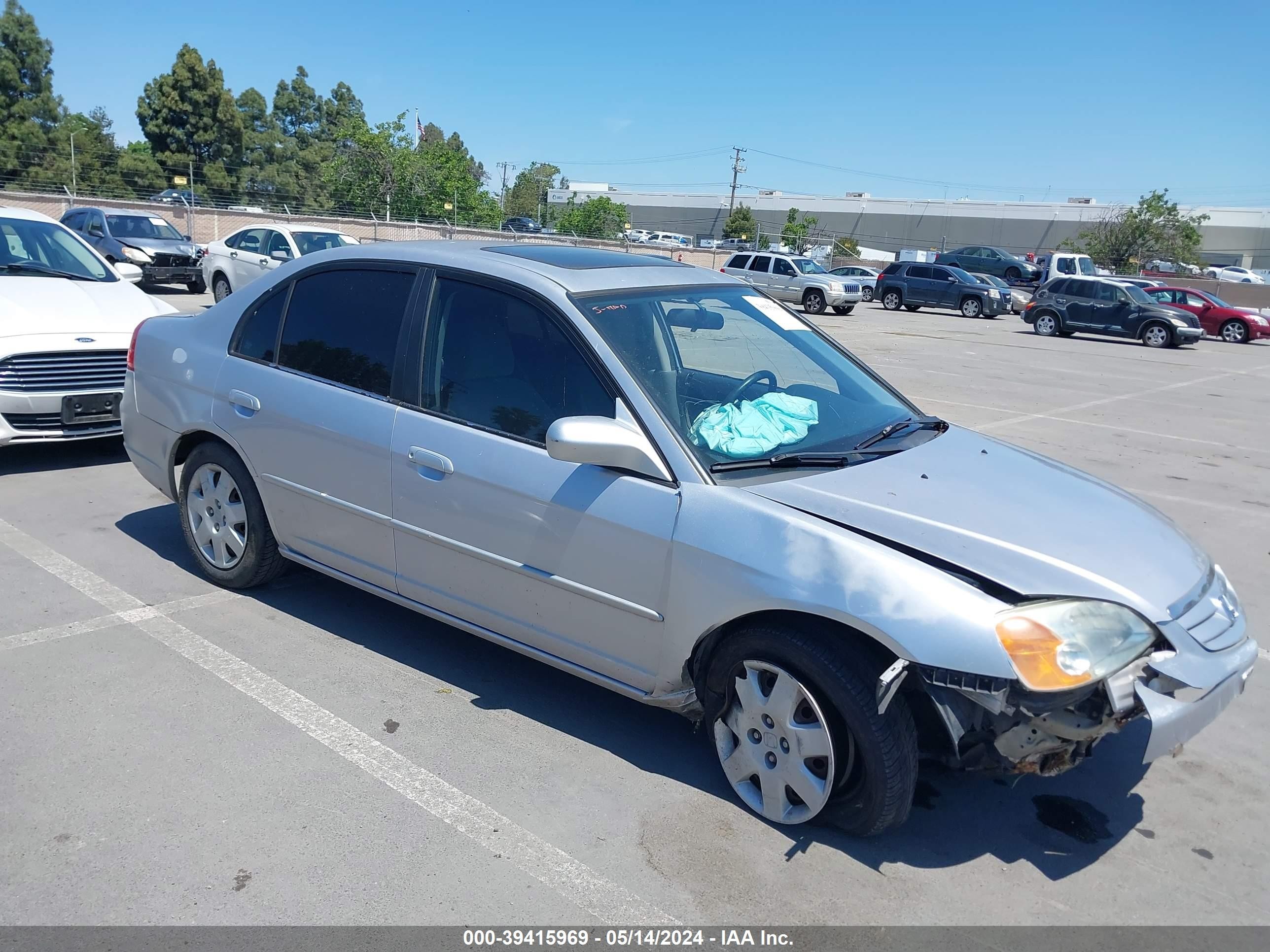 HONDA CIVIC 2002 1hges26772l078908