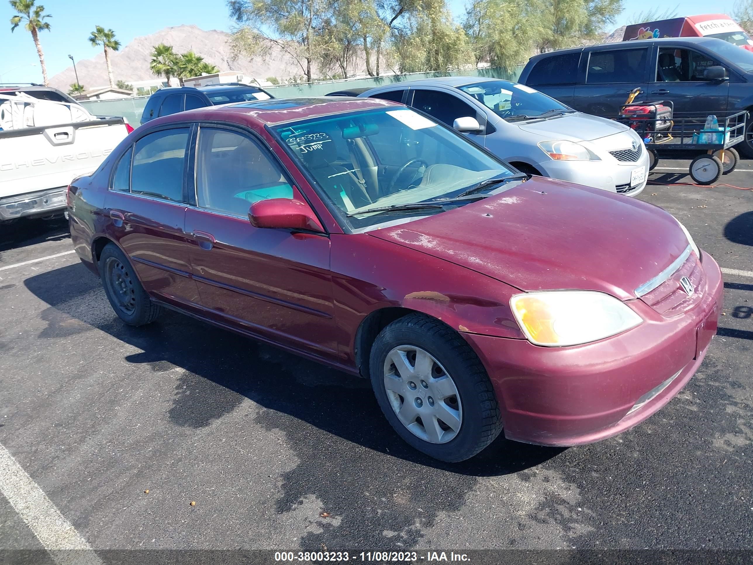 HONDA CIVIC 2002 1hges26782l036389