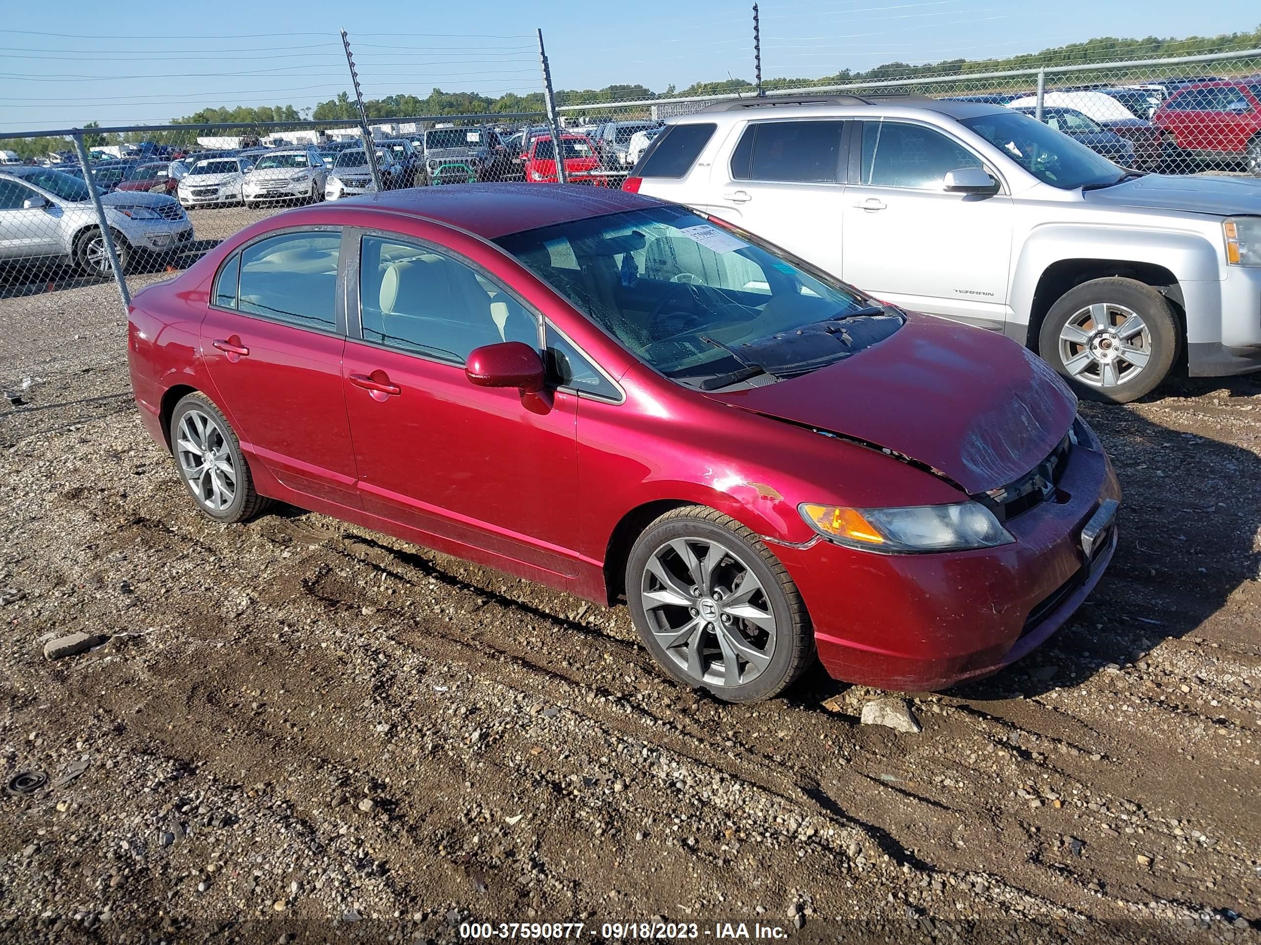 HONDA CIVIC 2008 1hgfa165x8l051596