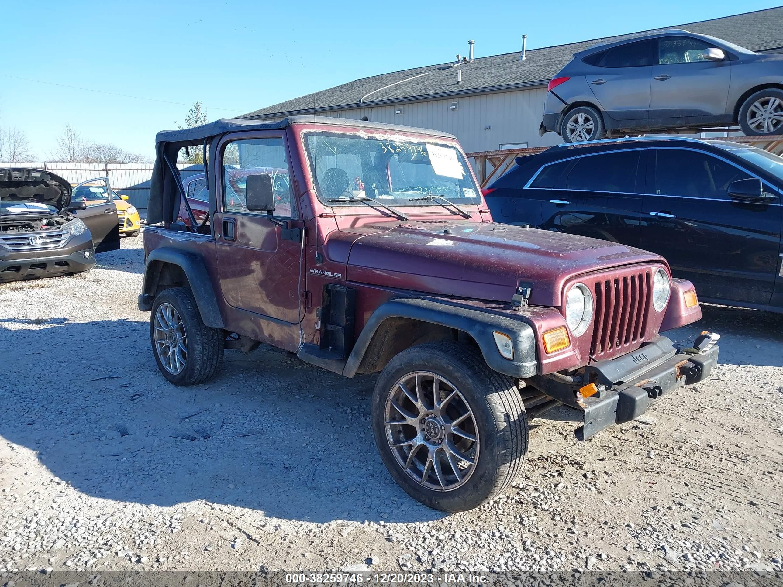 JEEP WRANGLER 2001 1j4fa29p21p332933