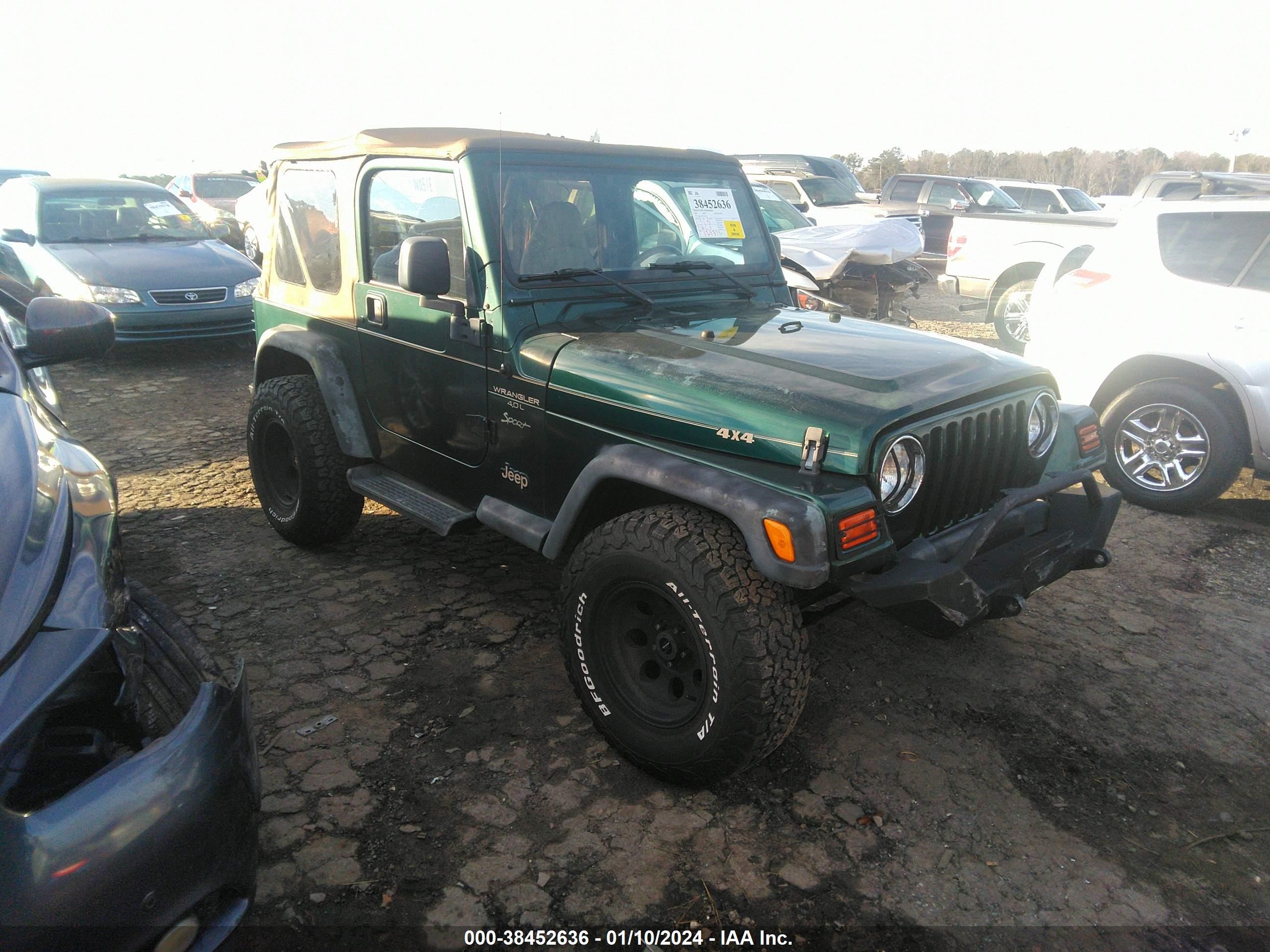 JEEP WRANGLER 2001 1j4fa49s11p301656