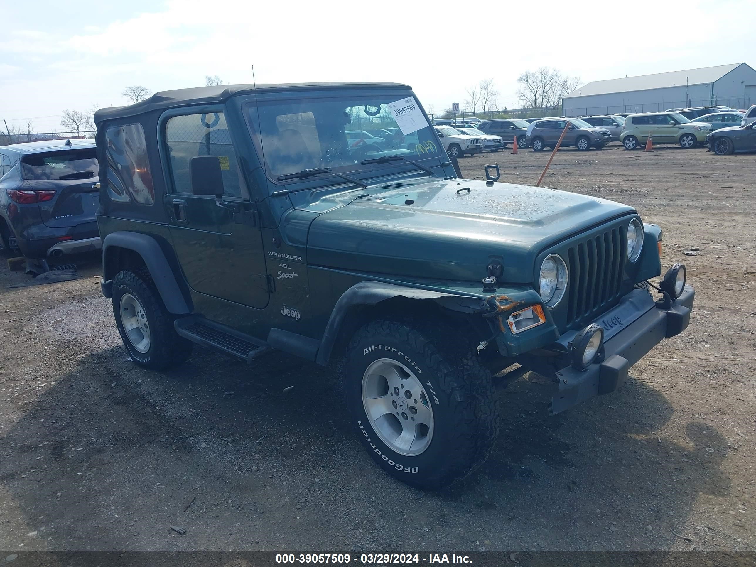 JEEP WRANGLER 2000 1j4fa49s2yp777733