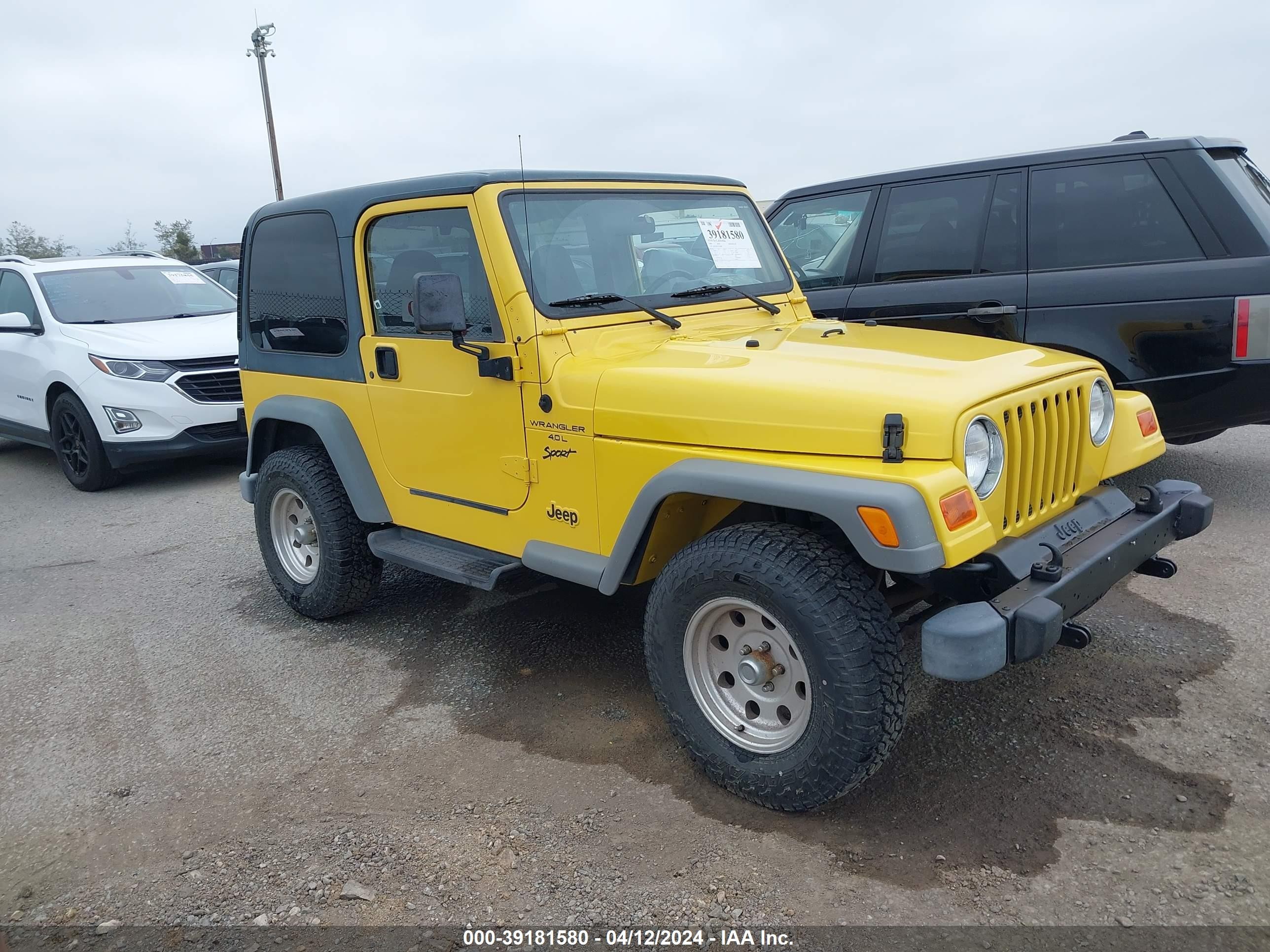 JEEP WRANGLER 2000 1j4fa49s3yp729948