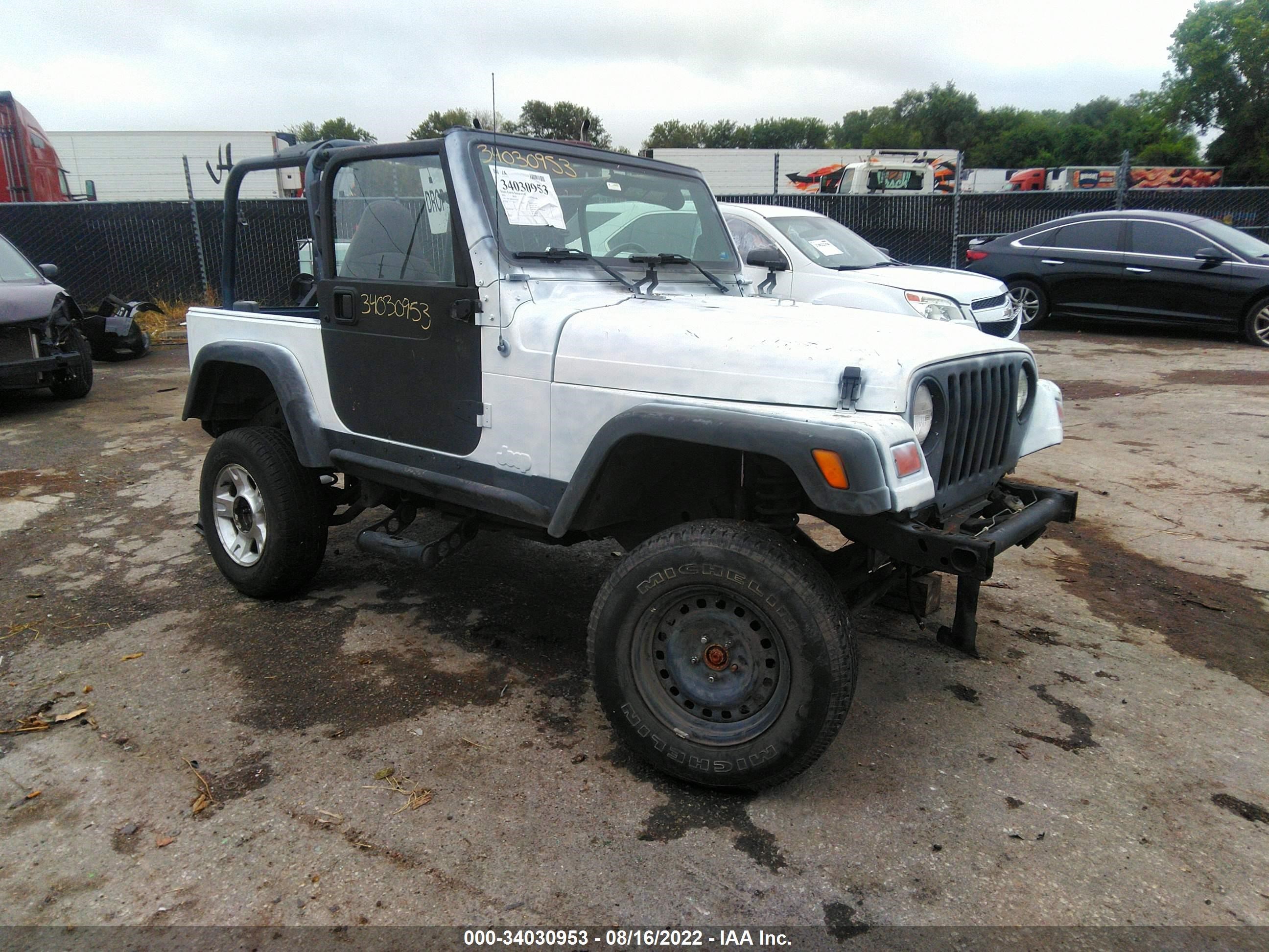 JEEP WRANGLER 2001 1j4fa49s41p324221