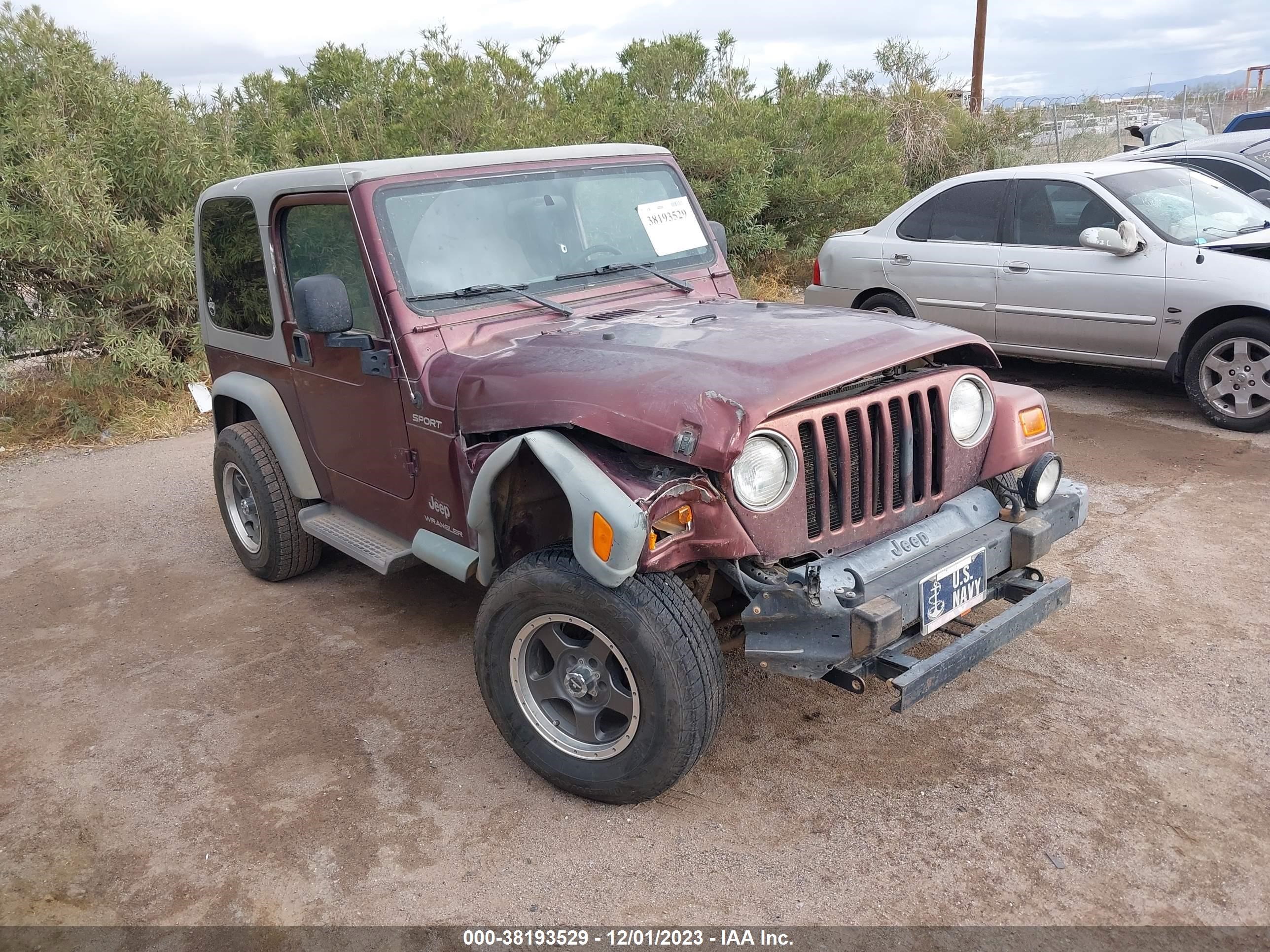 JEEP WRANGLER 2003 1j4fa49s53p312534