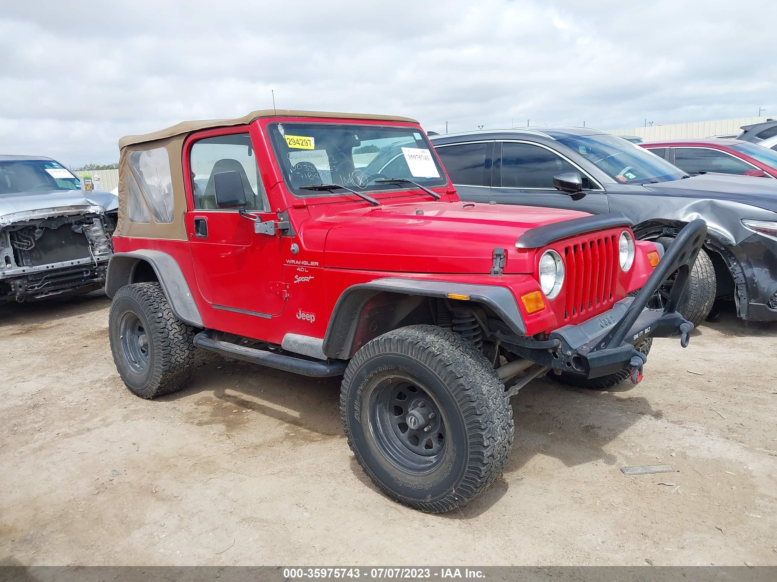 JEEP WRANGLER 2000 1j4fa49s5yp718465