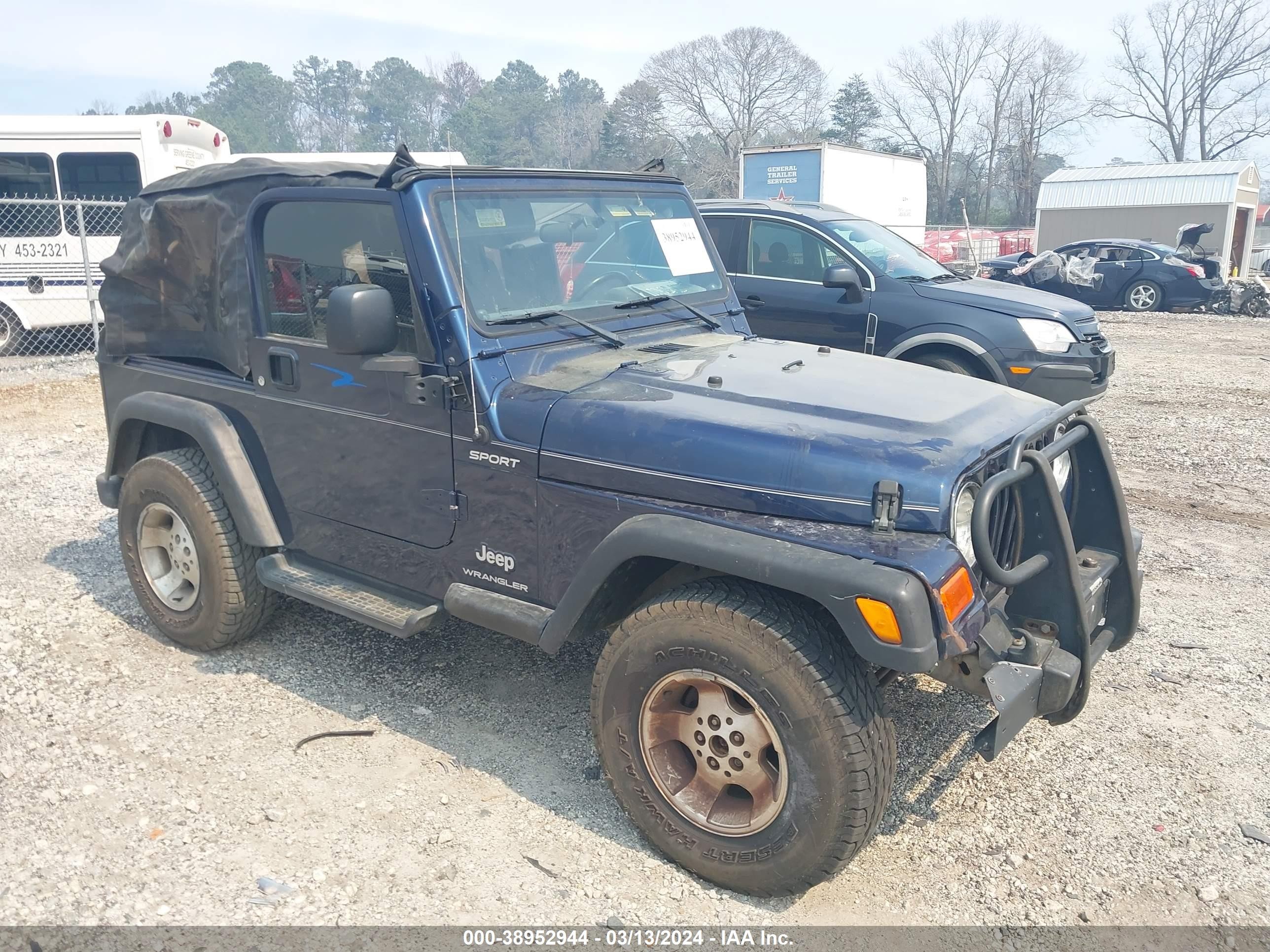 JEEP WRANGLER 2003 1j4fa49s73p372637