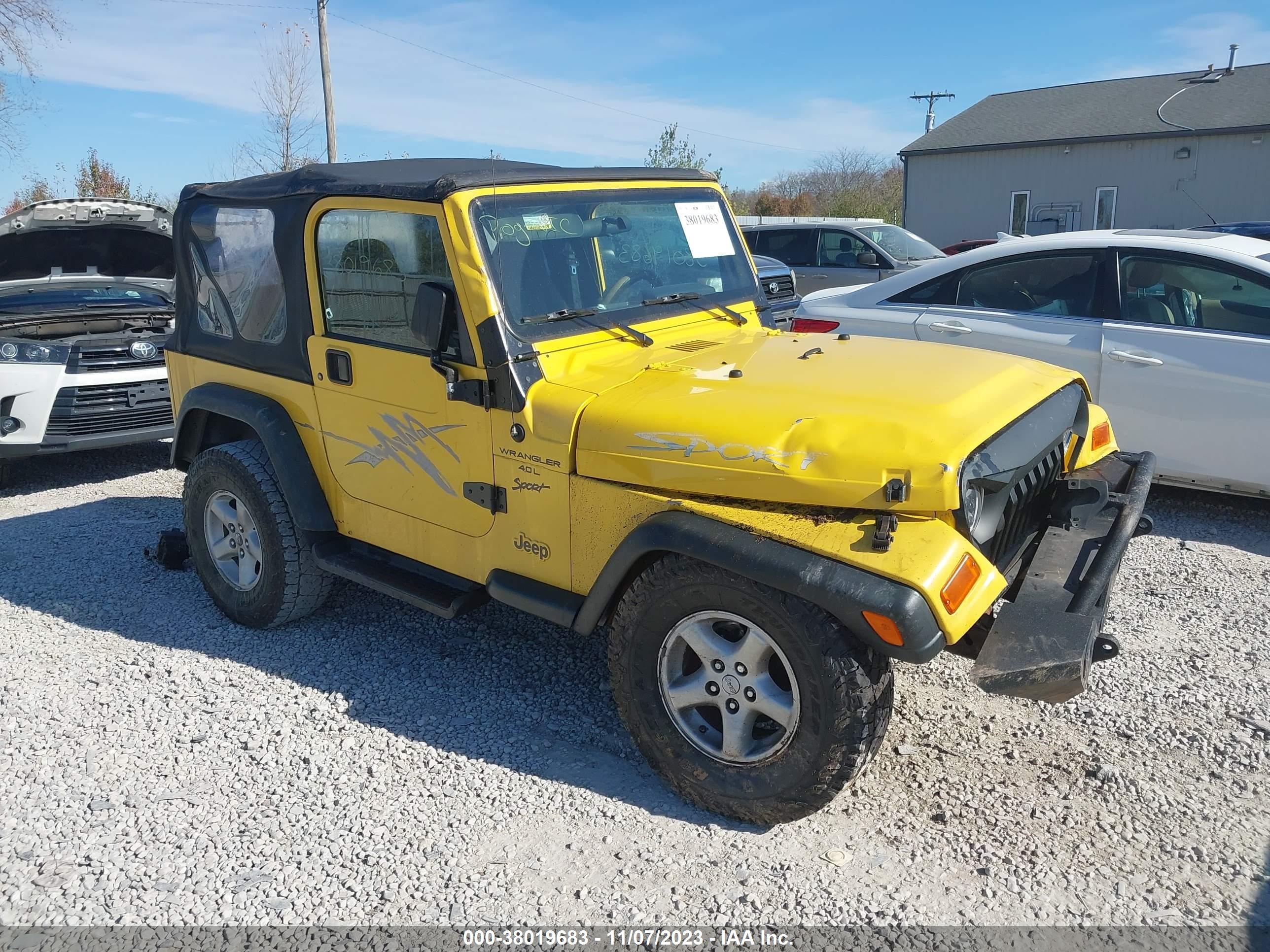 JEEP WRANGLER 2001 1j4fa49s81p325386