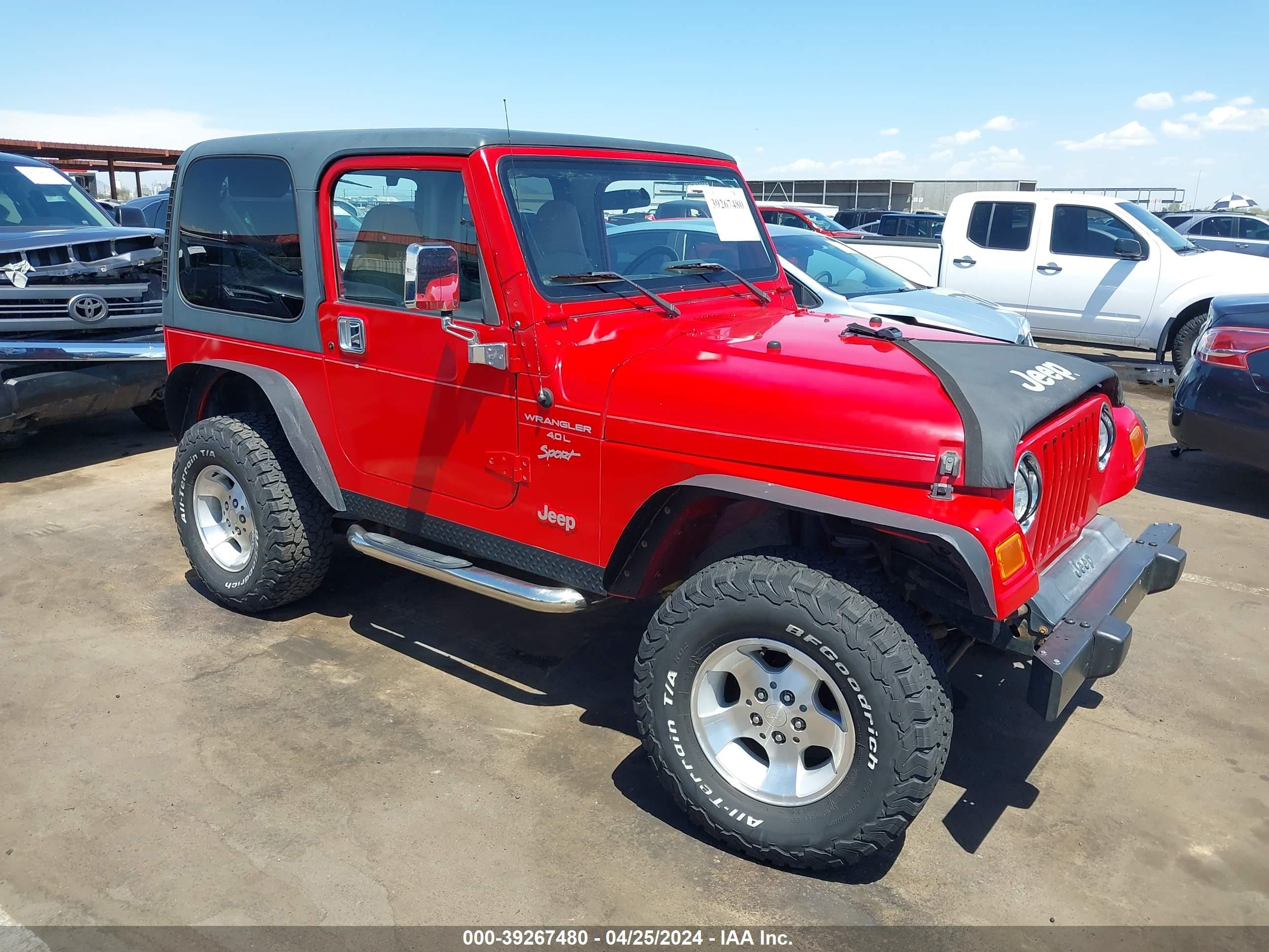 JEEP WRANGLER 2001 1j4fa49s81p325808