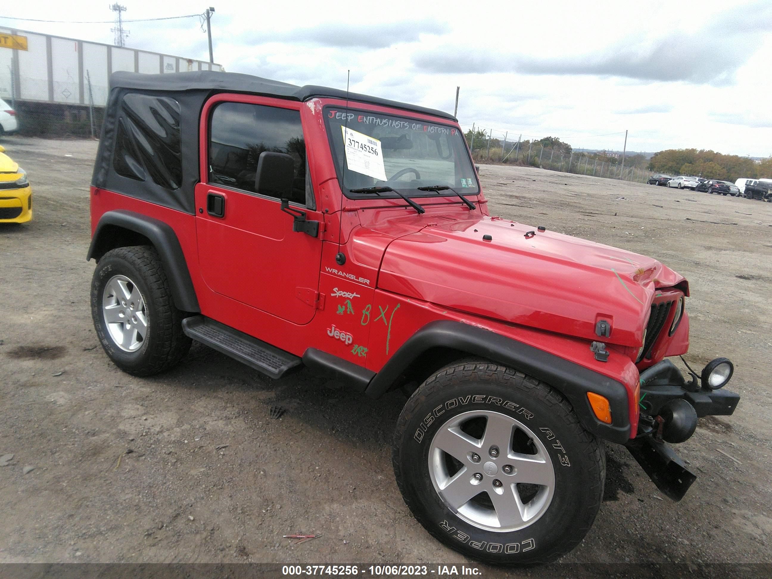 JEEP WRANGLER 2002 1j4fa49s82p713722