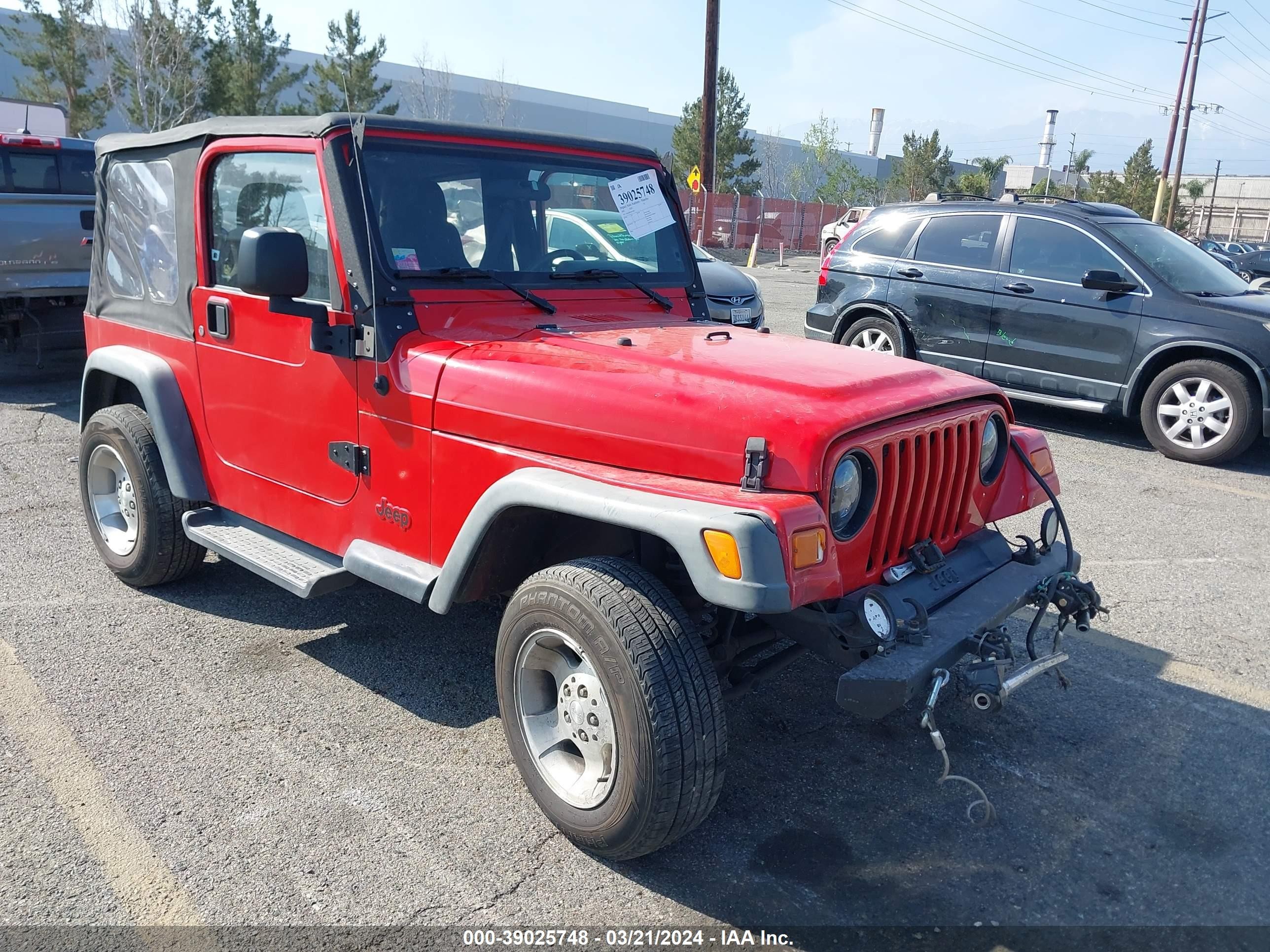 JEEP WRANGLER 2003 1j4fa49sx3p319785