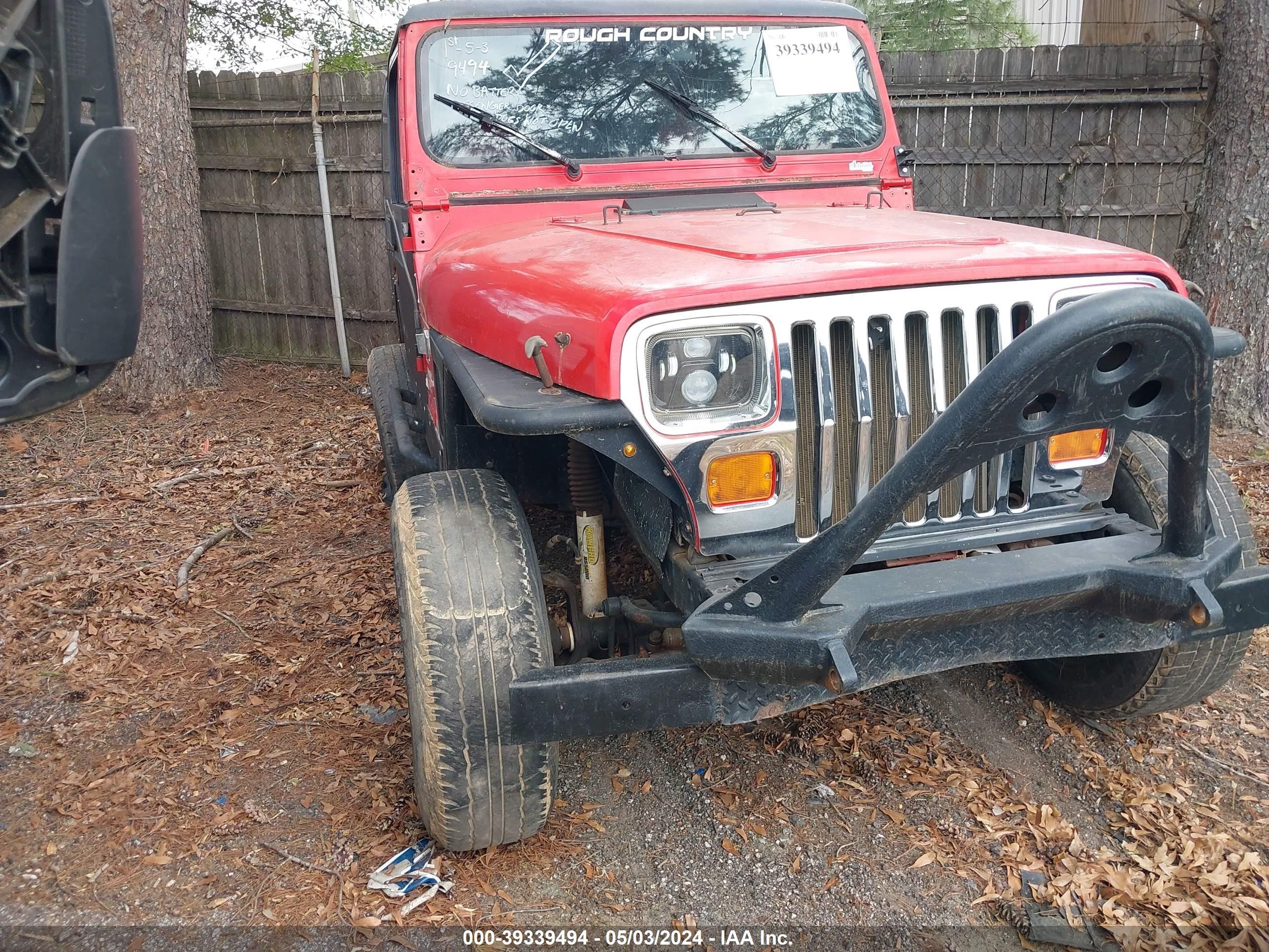 JEEP WRANGLER 1993 1j4fy19p1pp256538