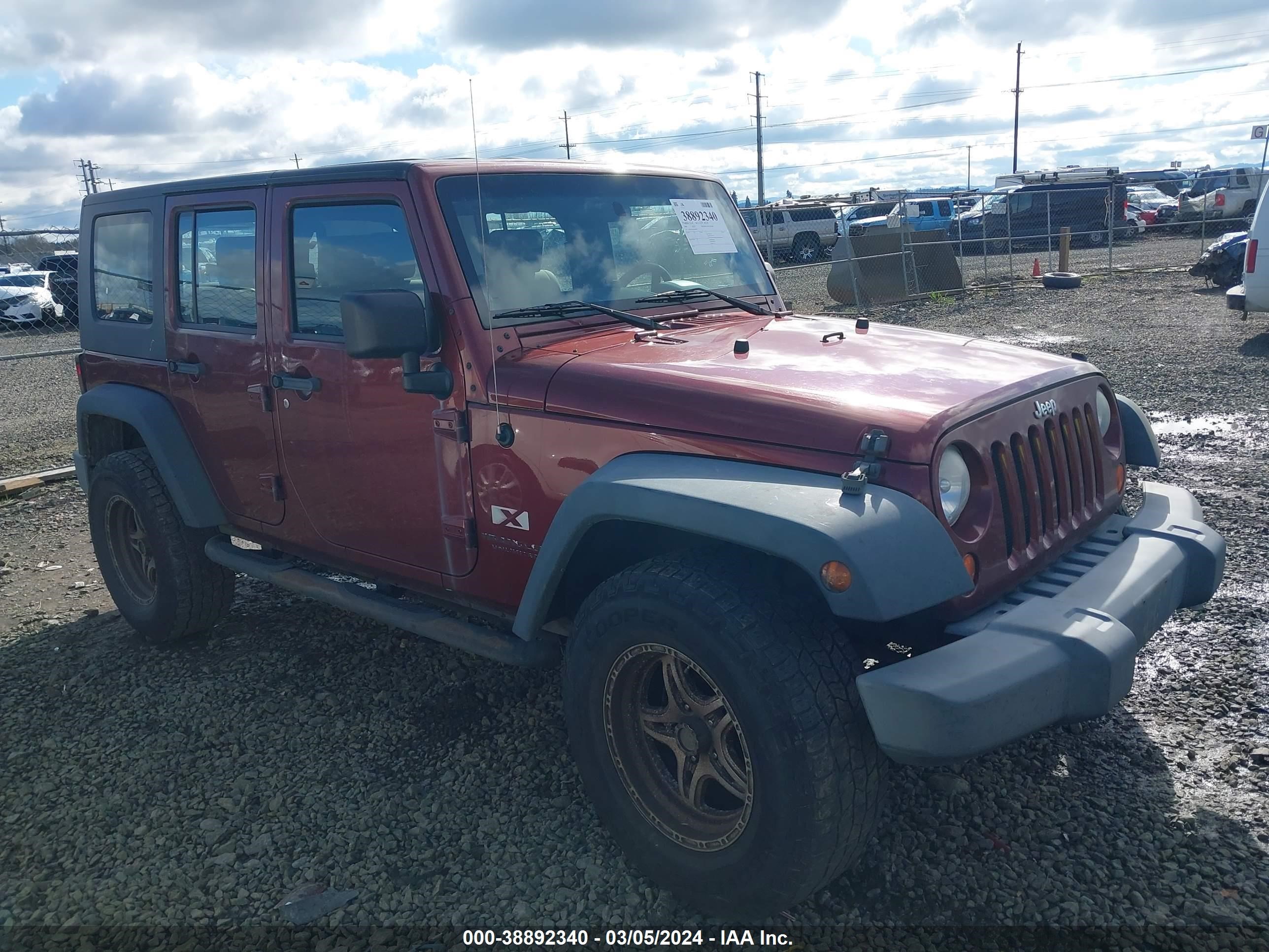 JEEP WRANGLER 2008 1j4ga39158l606892