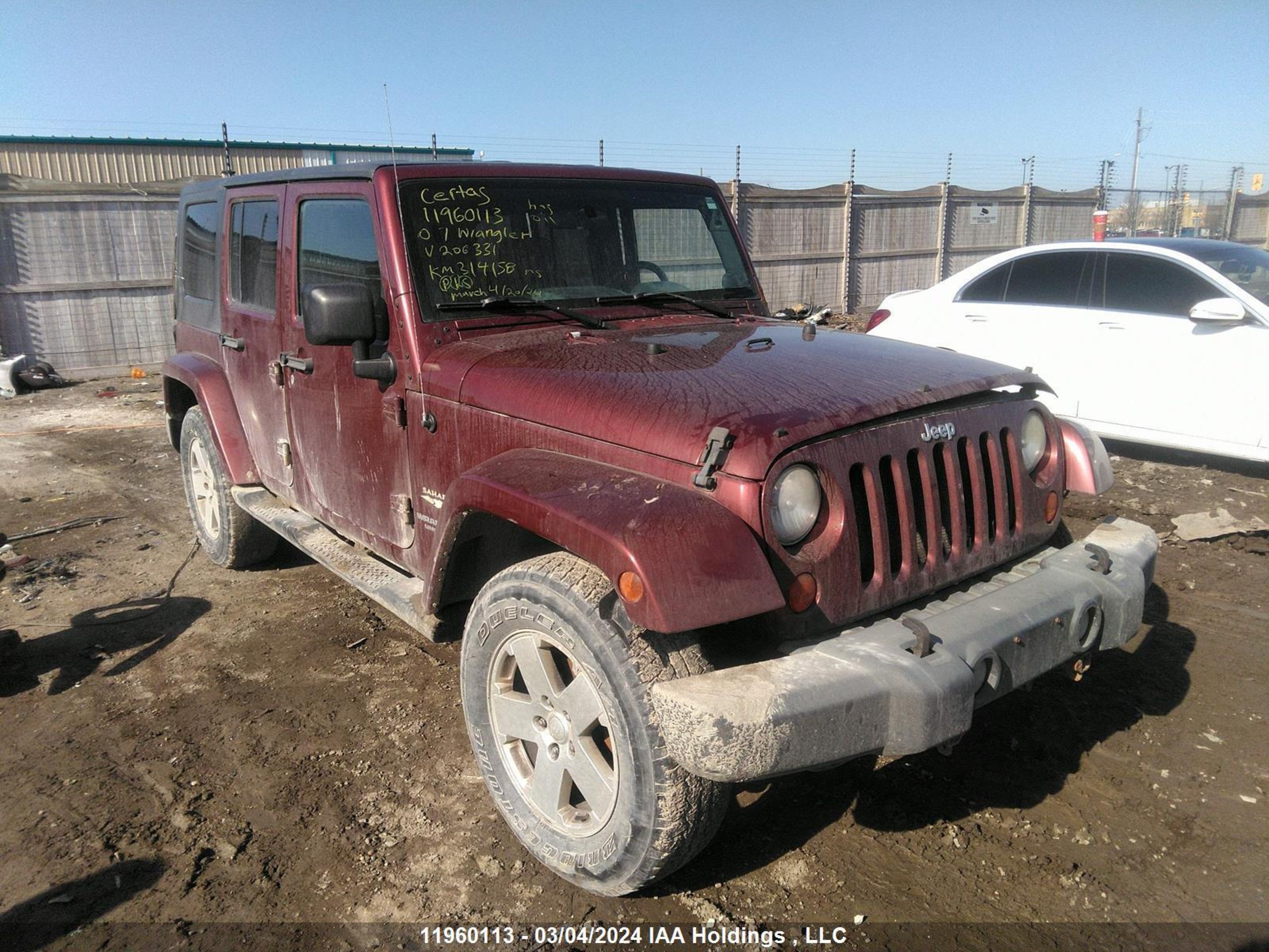 JEEP WRANGLER 2007 1j4ga59107l206331