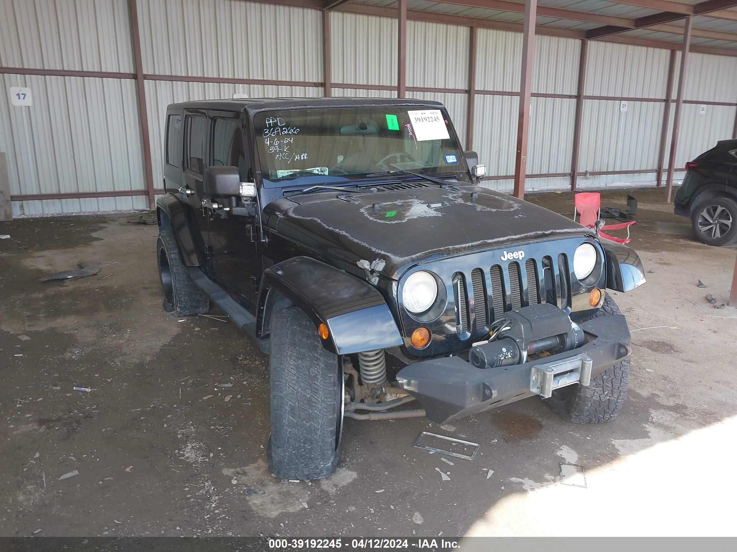 JEEP WRANGLER 2008 1j8ga591x8l544111