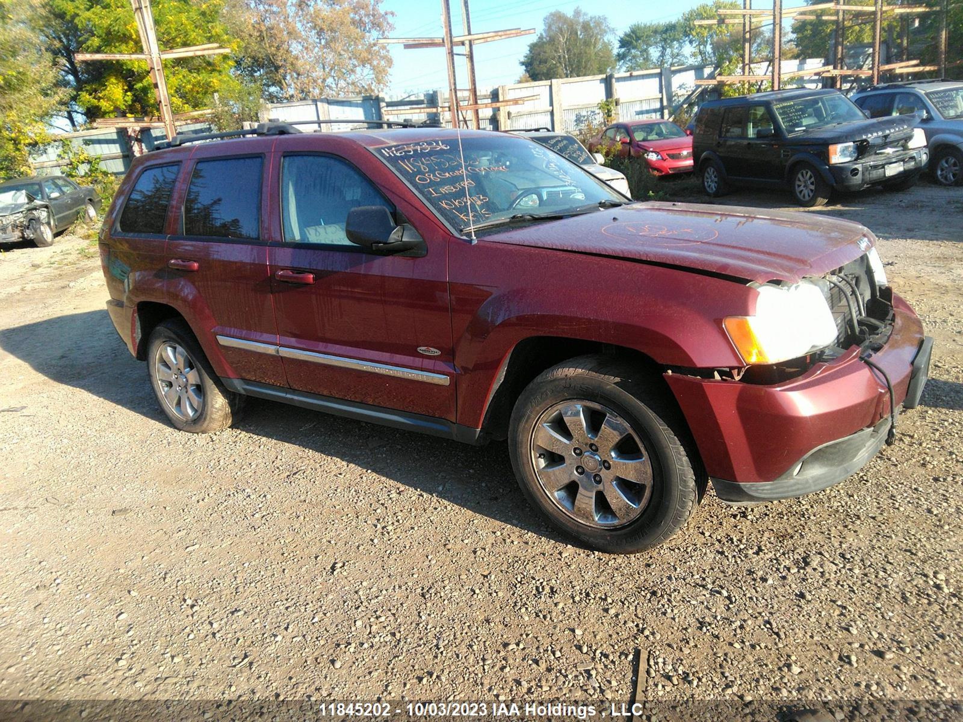 JEEP GRAND CHEROKEE 2008 1j8hr48m38c176793