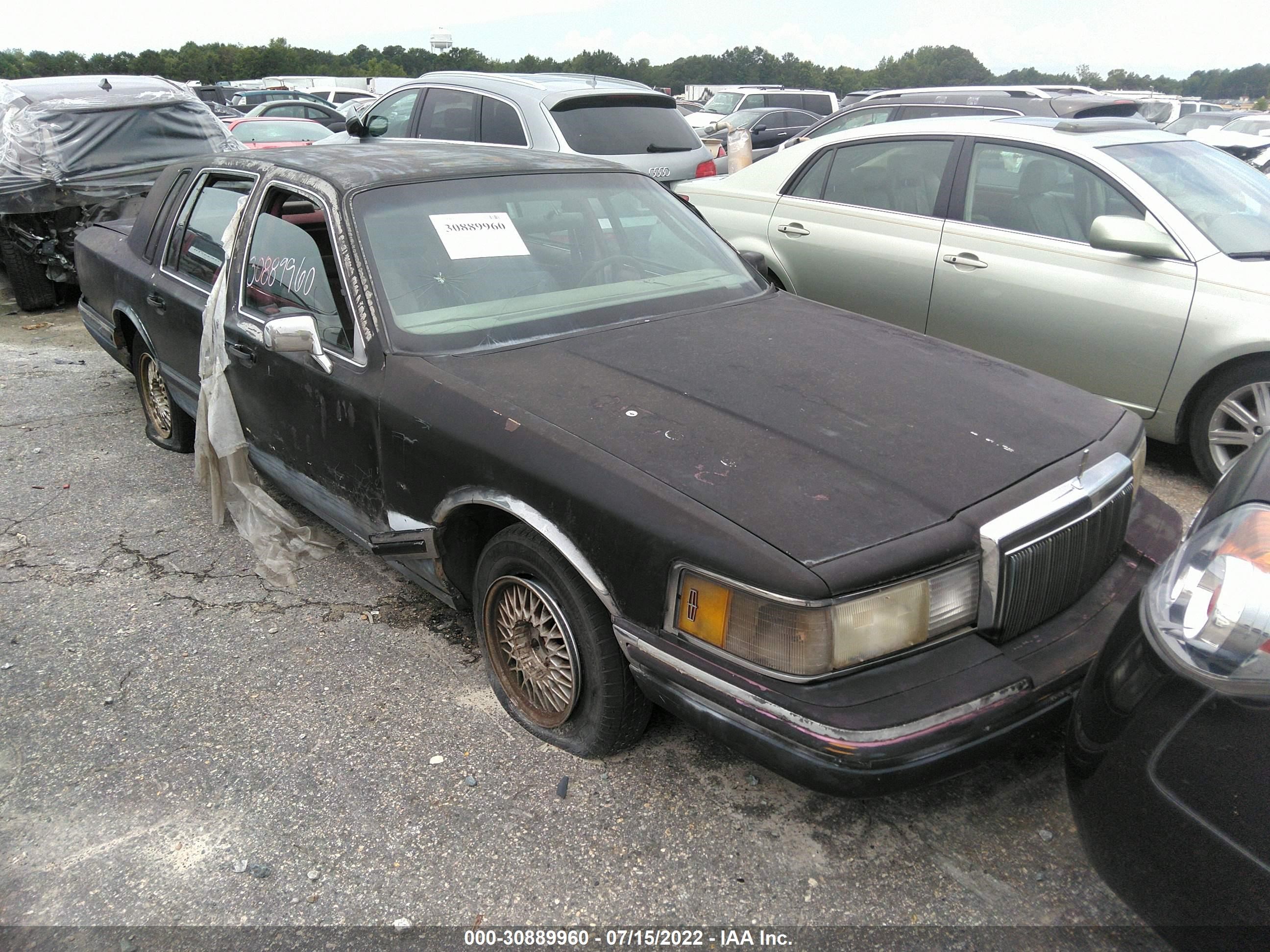 LINCOLN TOWN CAR 1991 1lncm81w7my751991