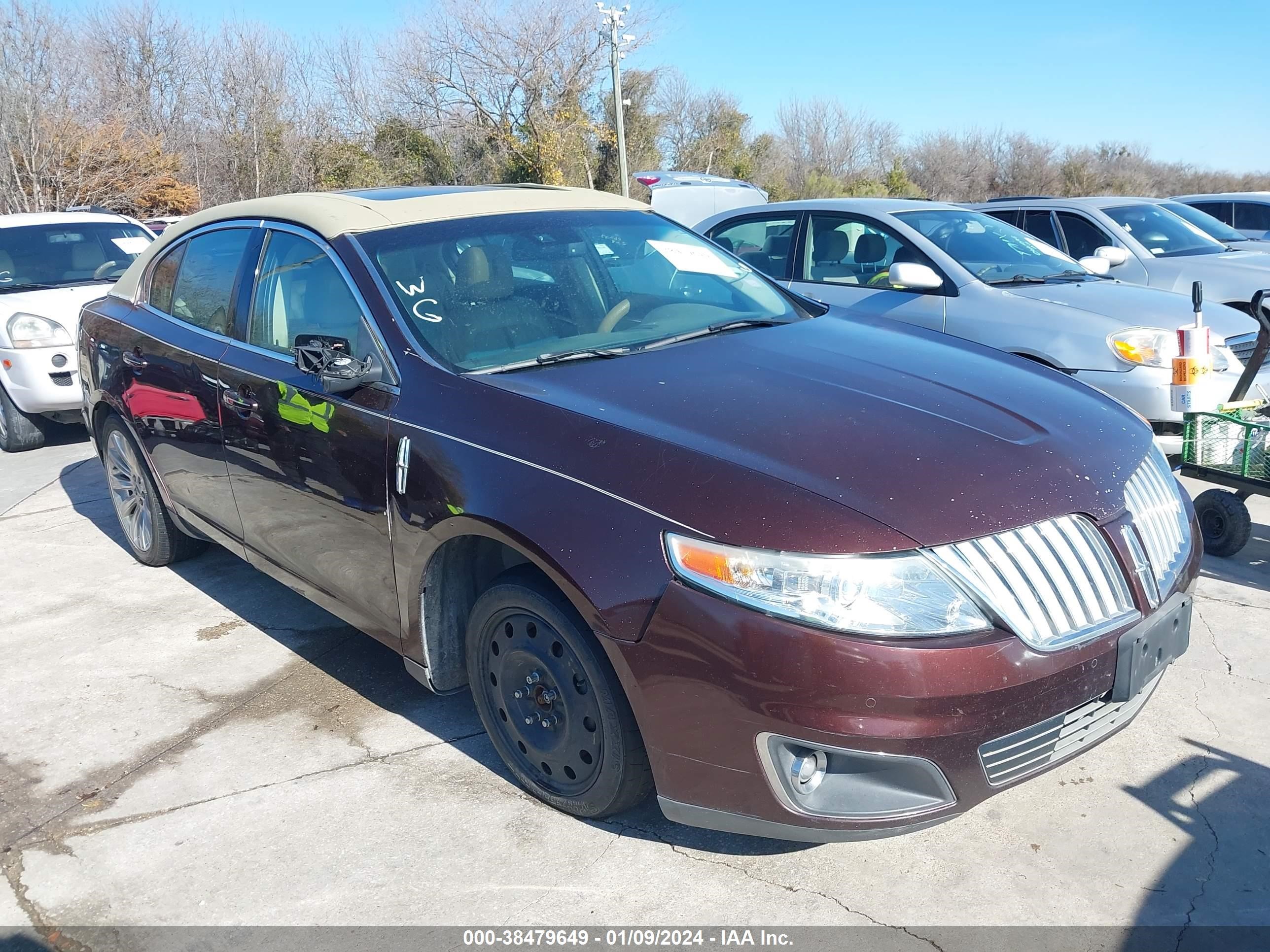 LINCOLN MKS 2009 1lnhm93rx9g630162