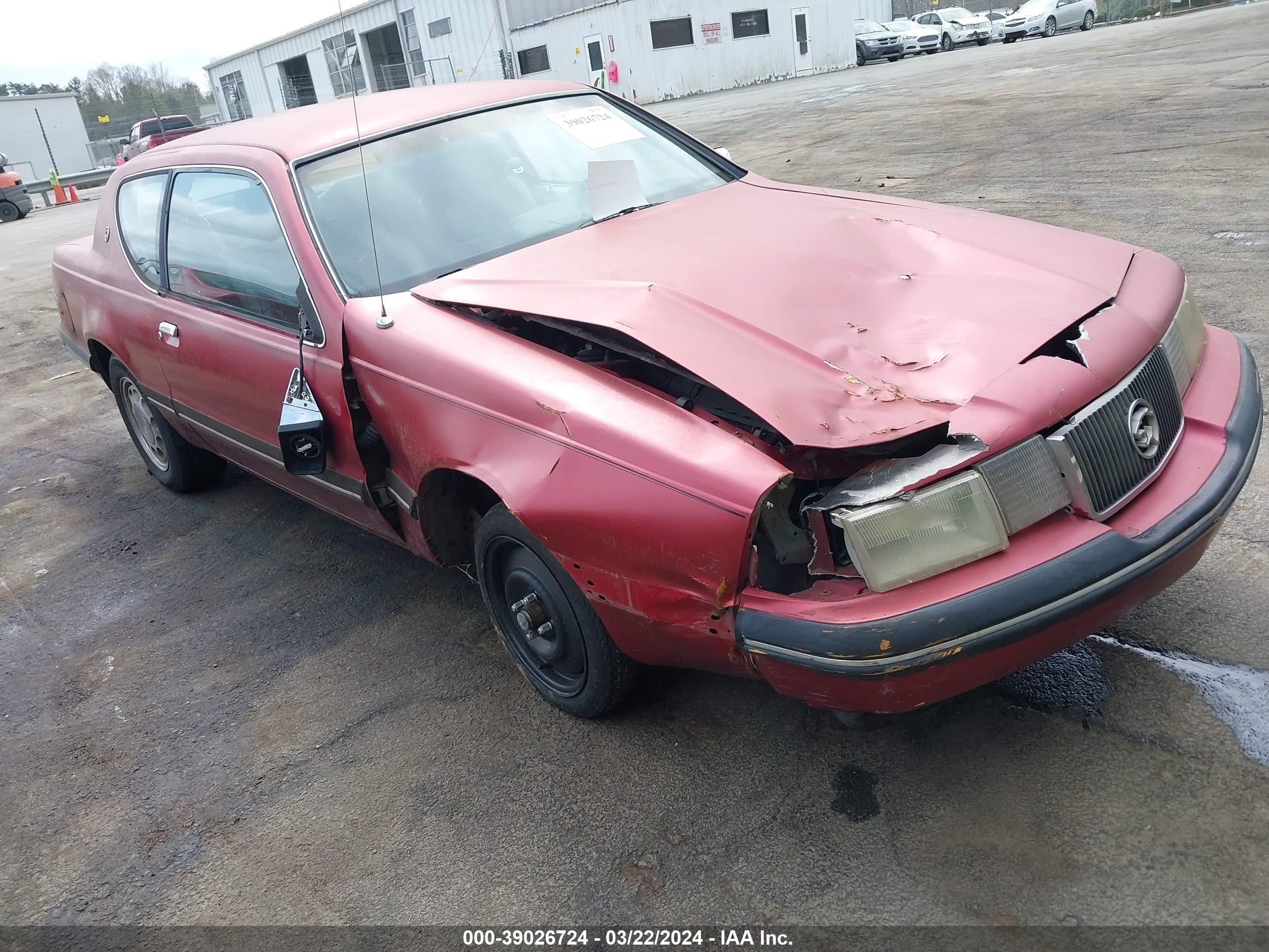 MERCURY COUGAR 1987 1mebm60f9hh605294