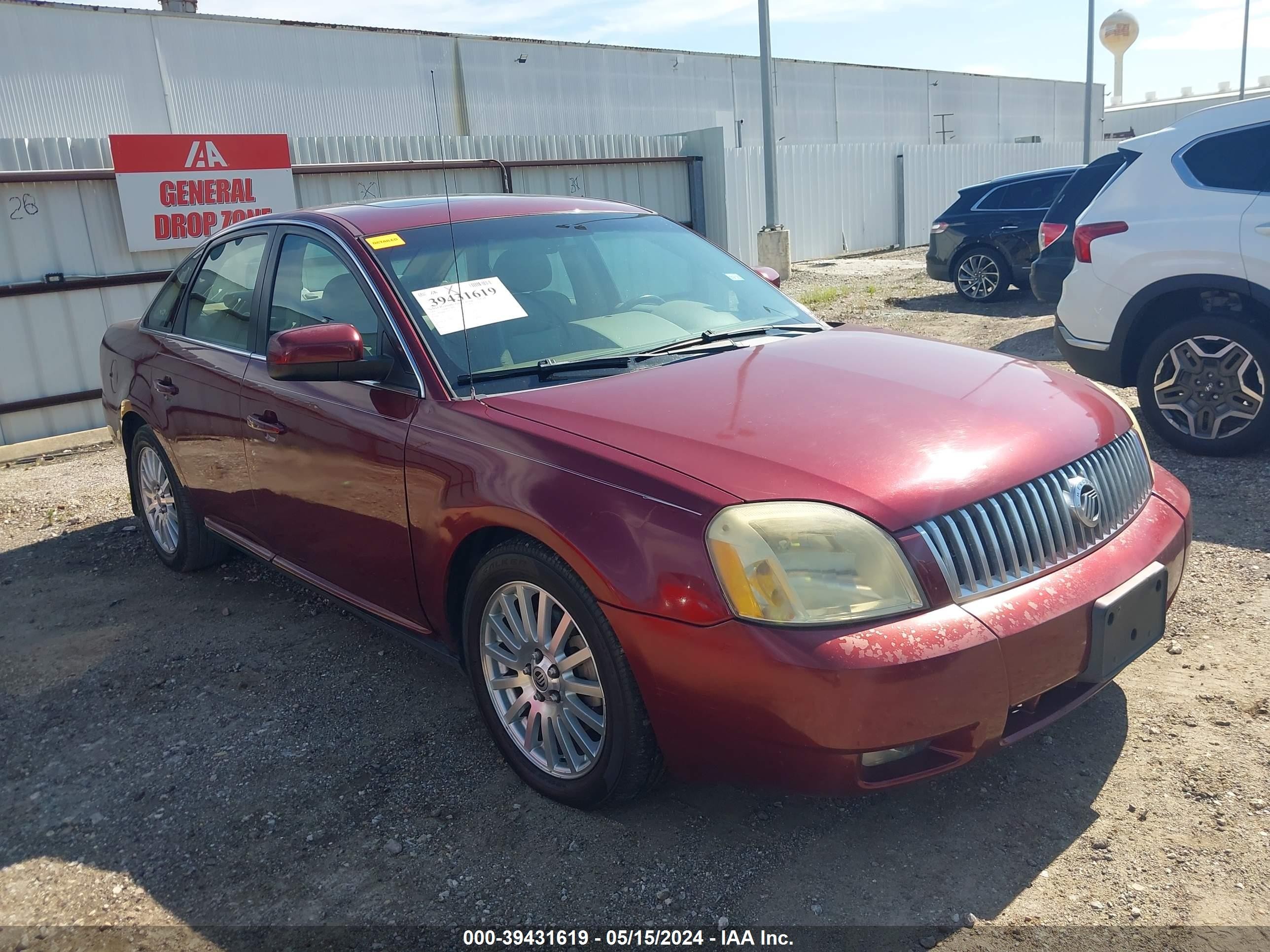 MERCURY MONTEGO PR 2006 1mehm42136g617296