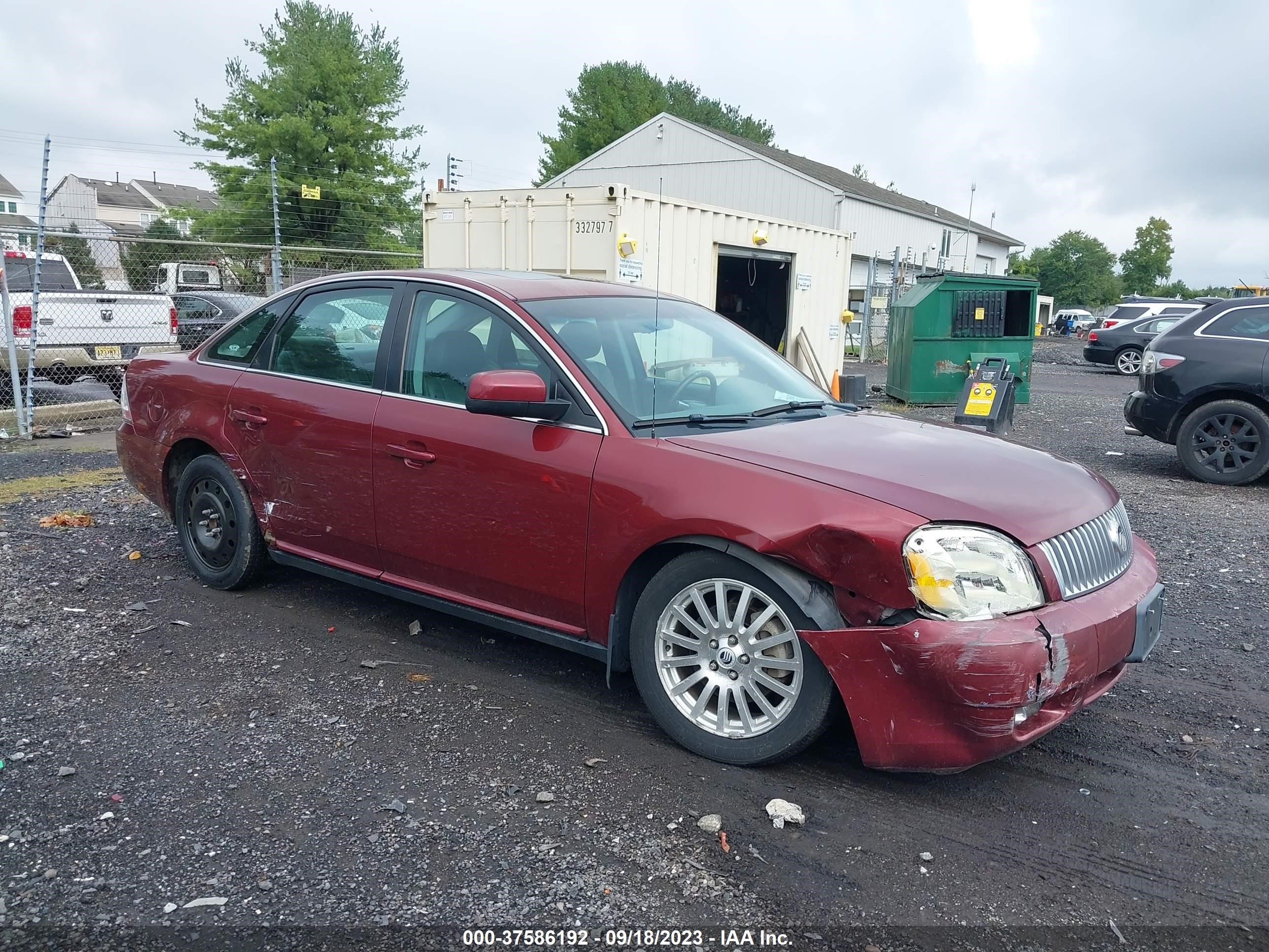 MERCURY MONTEGO 2007 1mehm421x7g603381