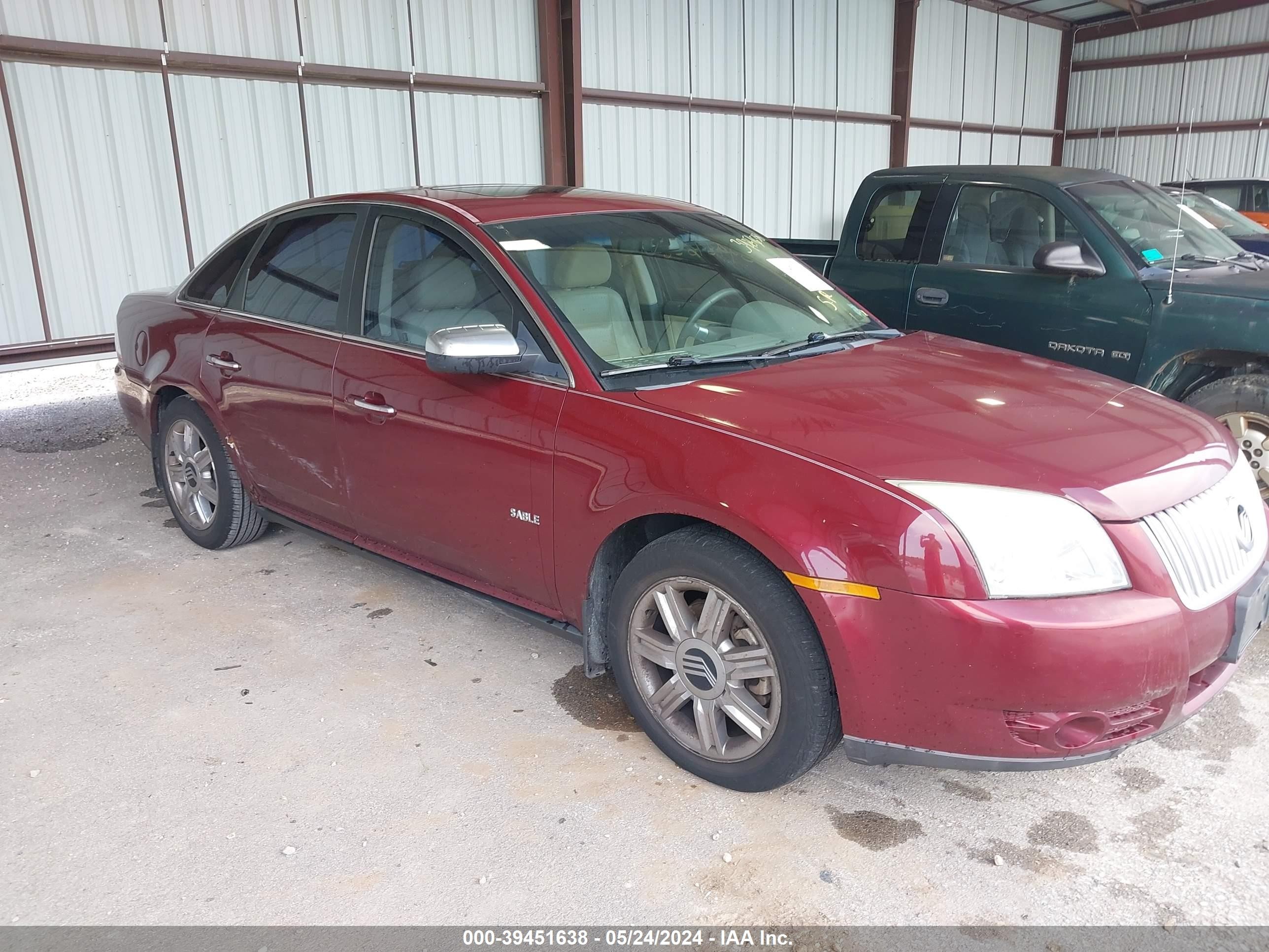 MERCURY SABLE 2008 1mehm42w98g611971